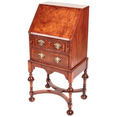 Outstanding Antique William & Mary Style Figured Walnut Bureau