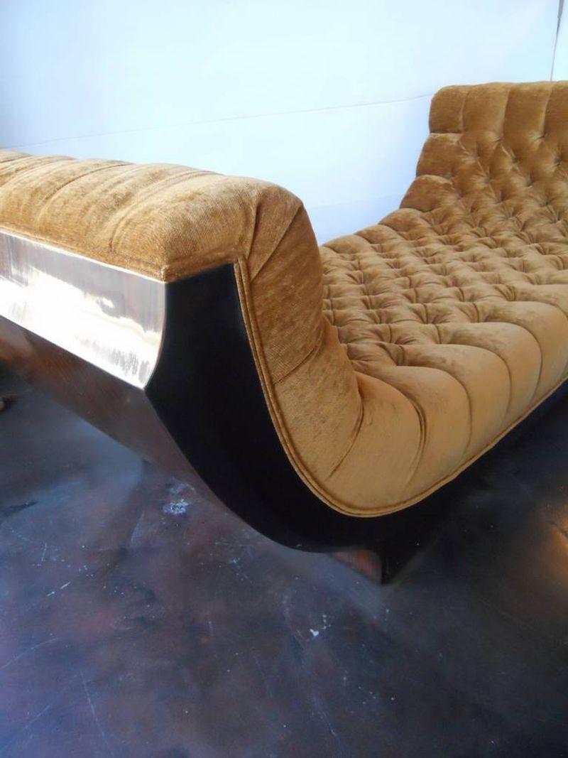 Outstanding Art Deco Chaise Lounge In Good Condition In Los Angeles, CA