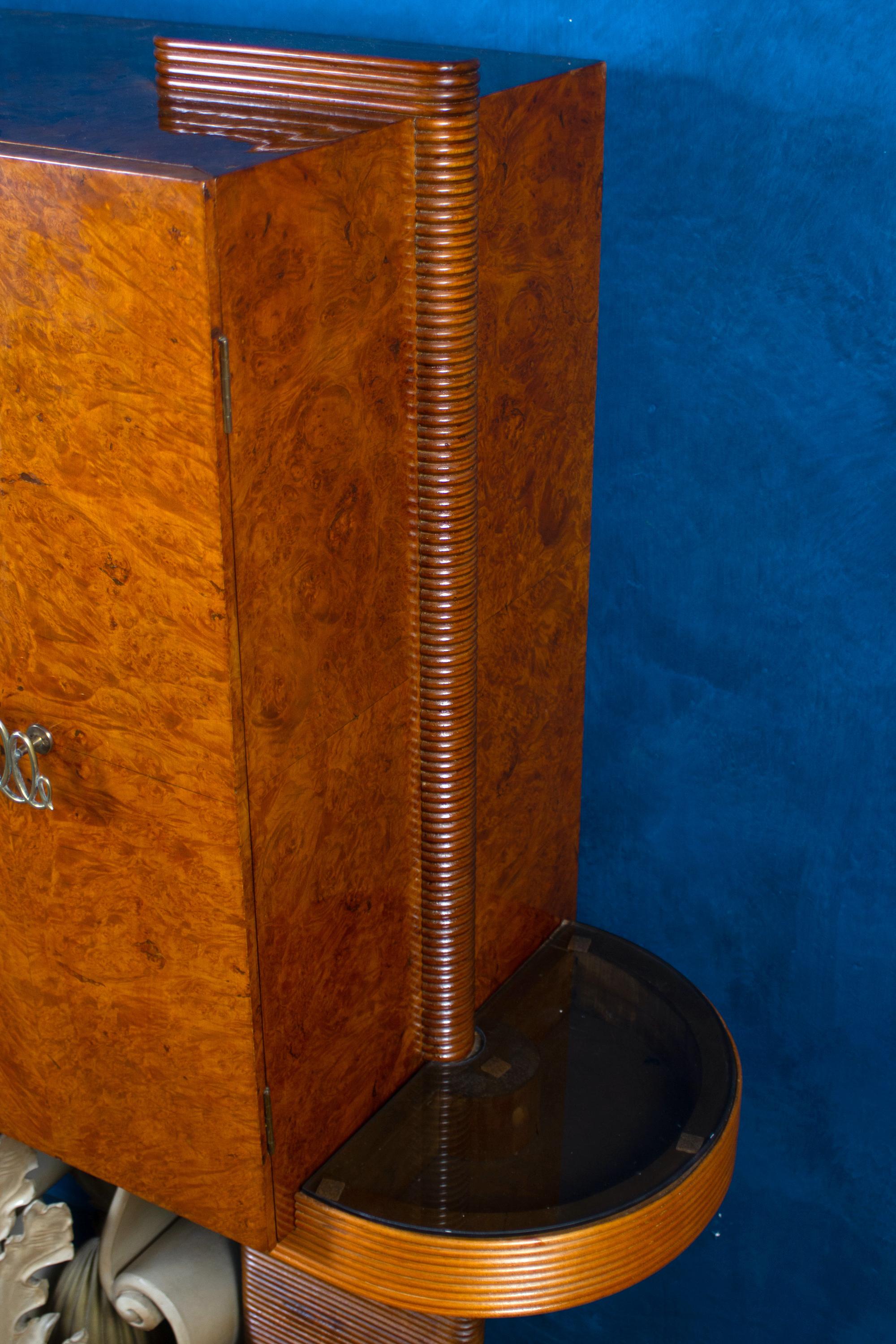 Remarquable meuble de bar italien Art Déco par Pierluigi Colli en vente 7