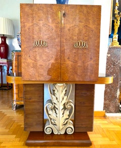 Outstanding Art Deco Italian Bar Cabinet by Pierluigi Colli