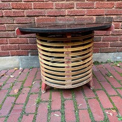 Outstanding Art Deco Stick Wicker table by Donald Deskey /Ypsilanti Reed