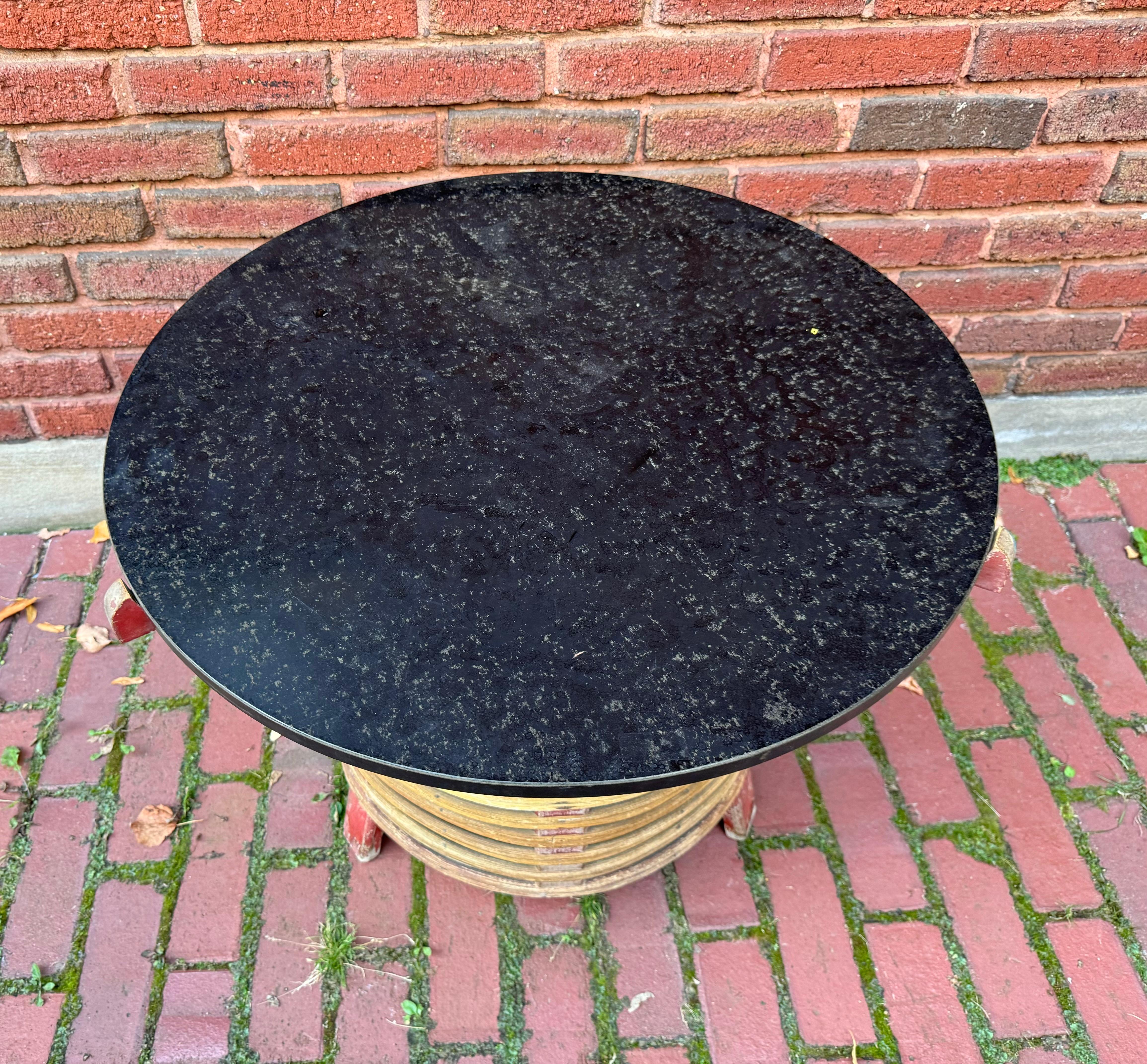 Außergewöhnlicher Art-Déco-Tisch aus Korbweide von Donald Deskey /Ypsilanti Reed im Zustand „Gut“ im Angebot in Buffalo, NY
