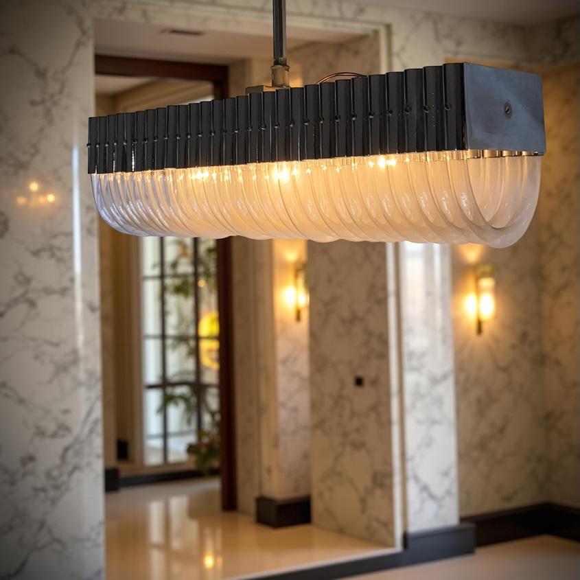 Outstanding Bauhaus Staircase Chandelier with 22 Sconces For Sale 7