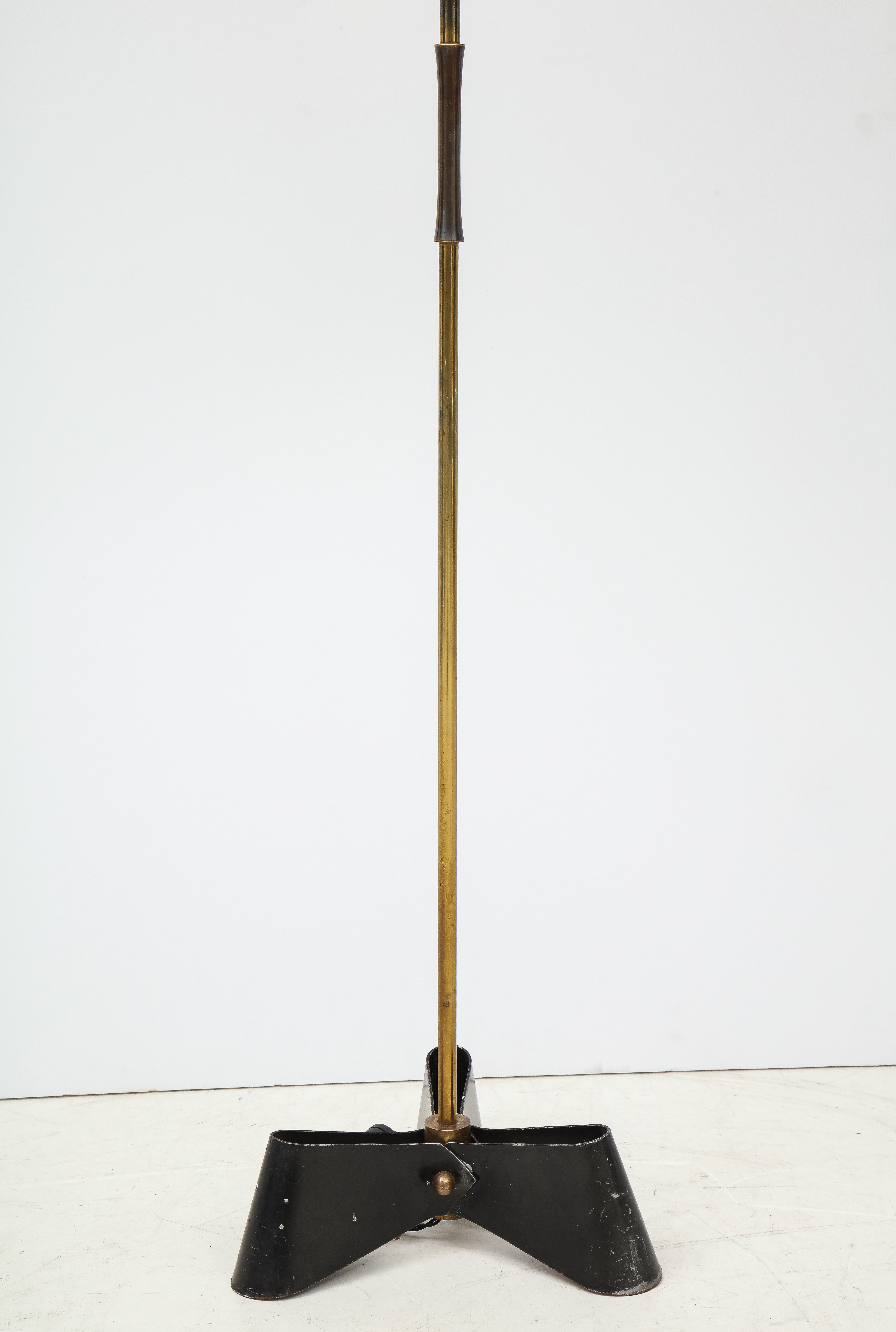 Outstanding Bronze and Wrought Iron Floor Lamp, 1950s For Sale 3