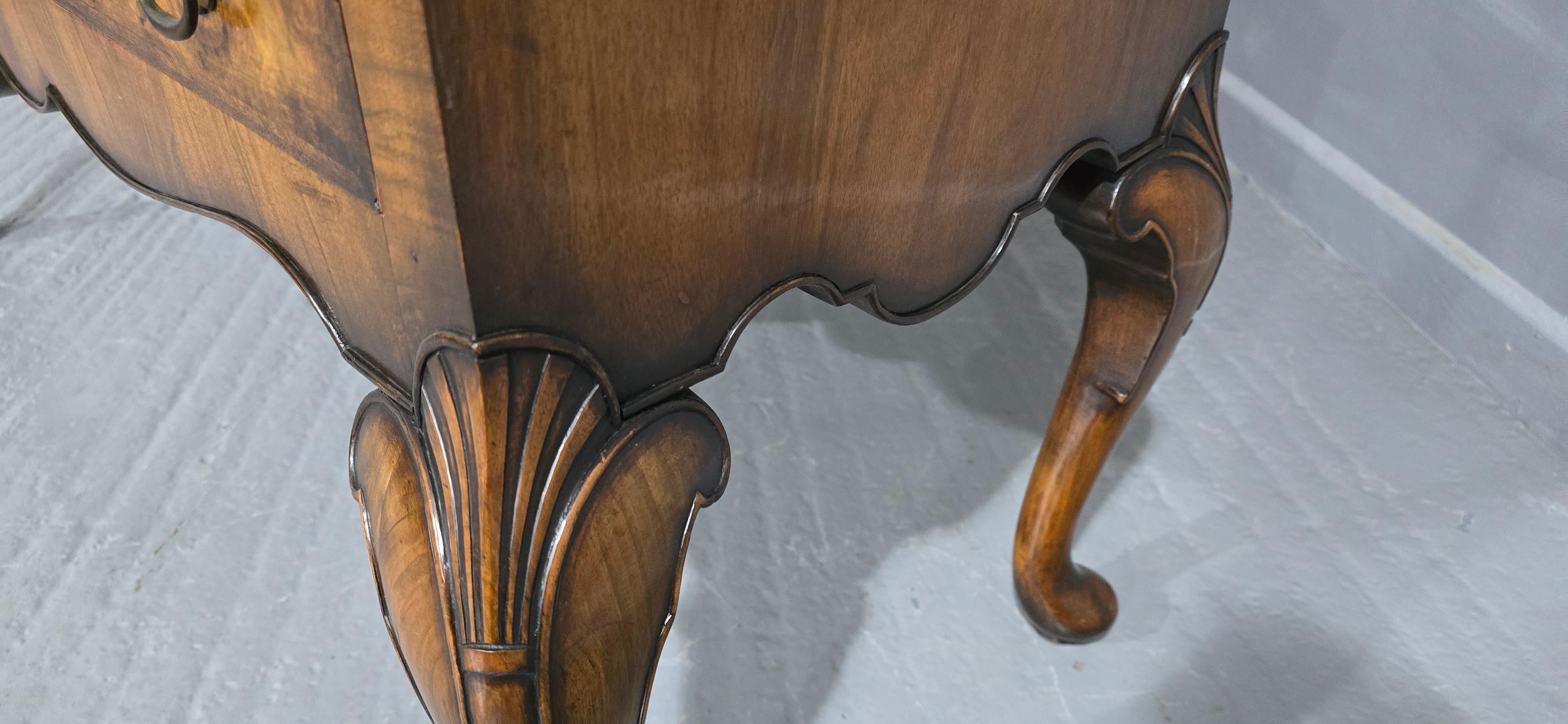 Outstanding Burr Walnut Bookcase on Stand For Sale 3