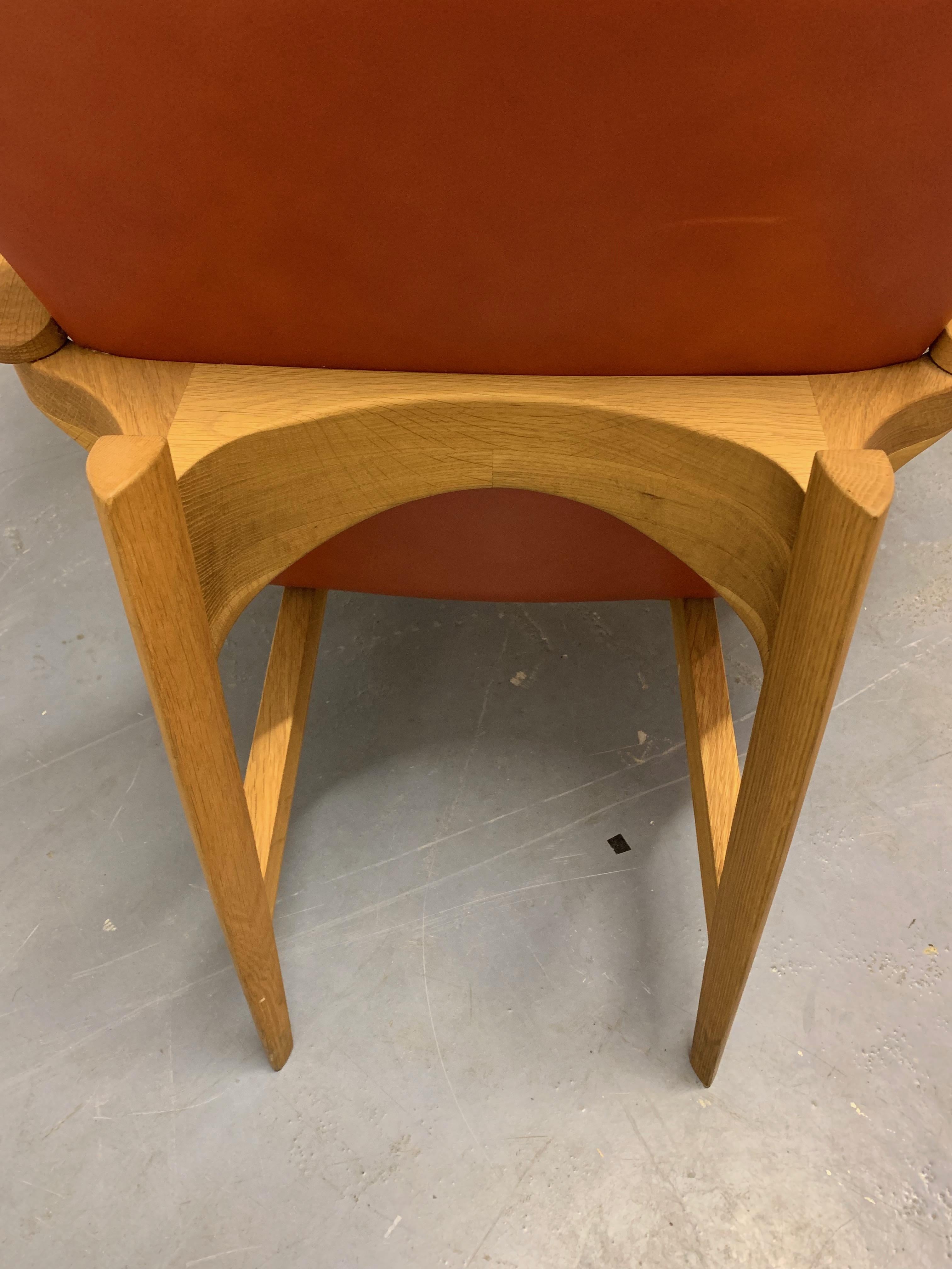 Outstanding Cabinetmakers Lounge Chair and Sidetable For Sale 6