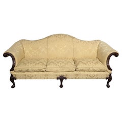 Outstanding Camel Backed Mahogany Sofa