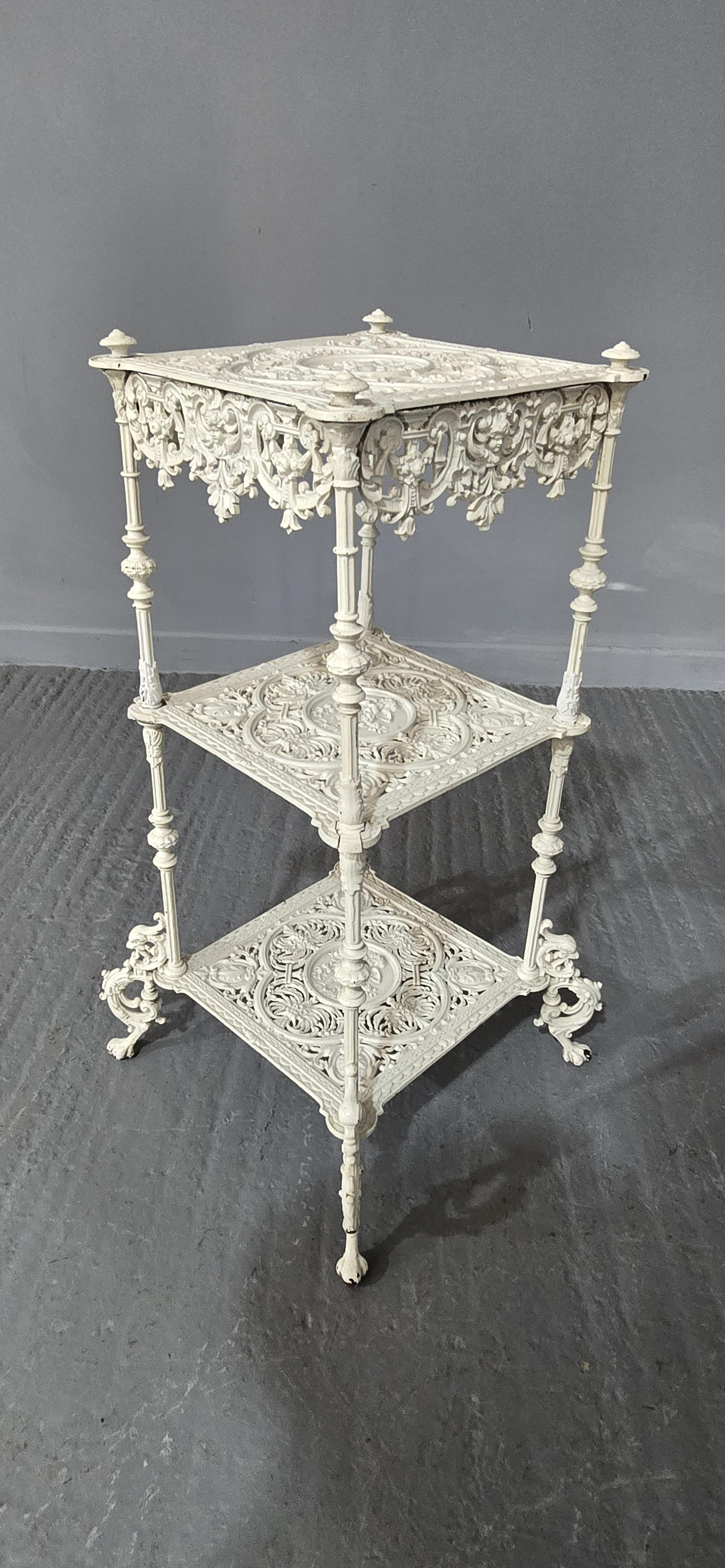 Victorian Outstanding Cast Iron Jardinere Stand For Sale