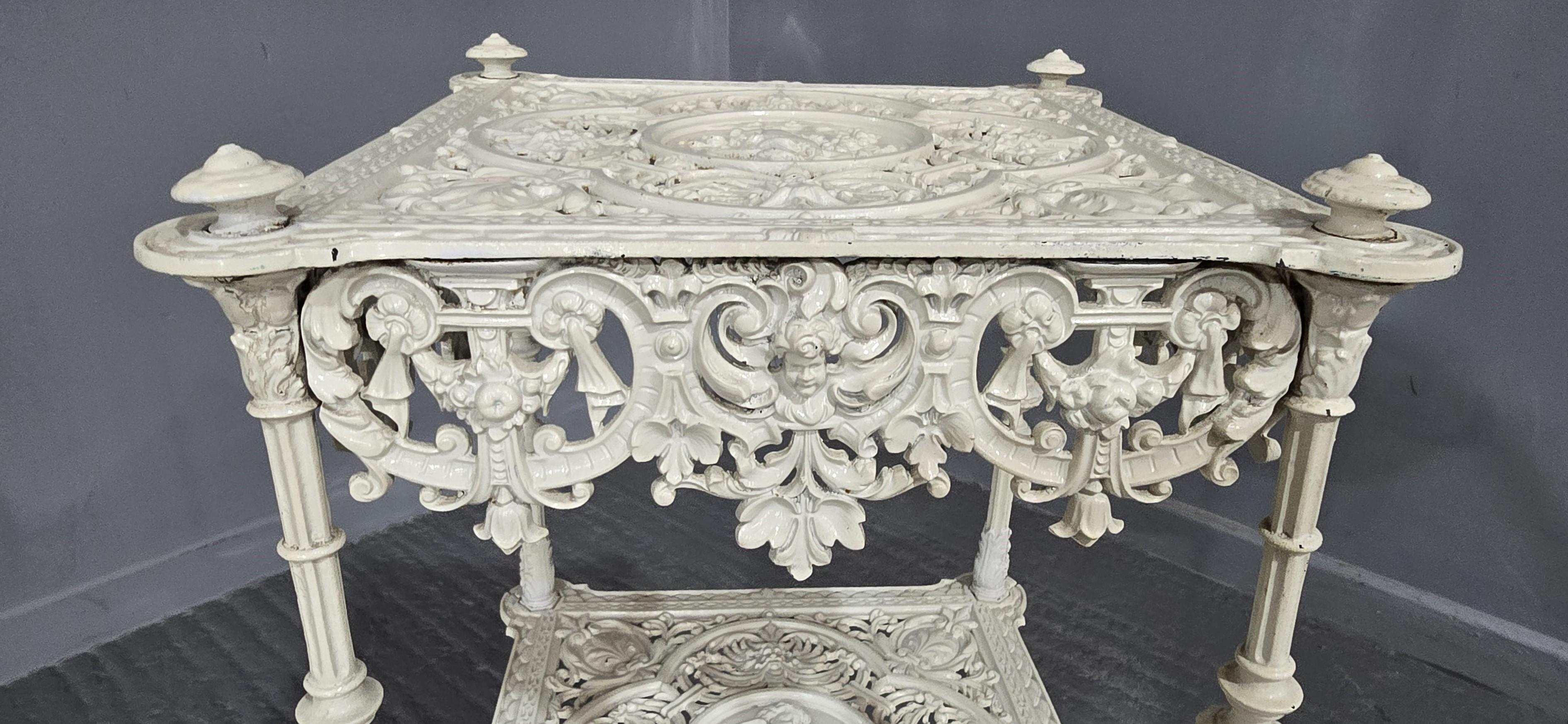 English Outstanding Cast Iron Jardinere Stand For Sale