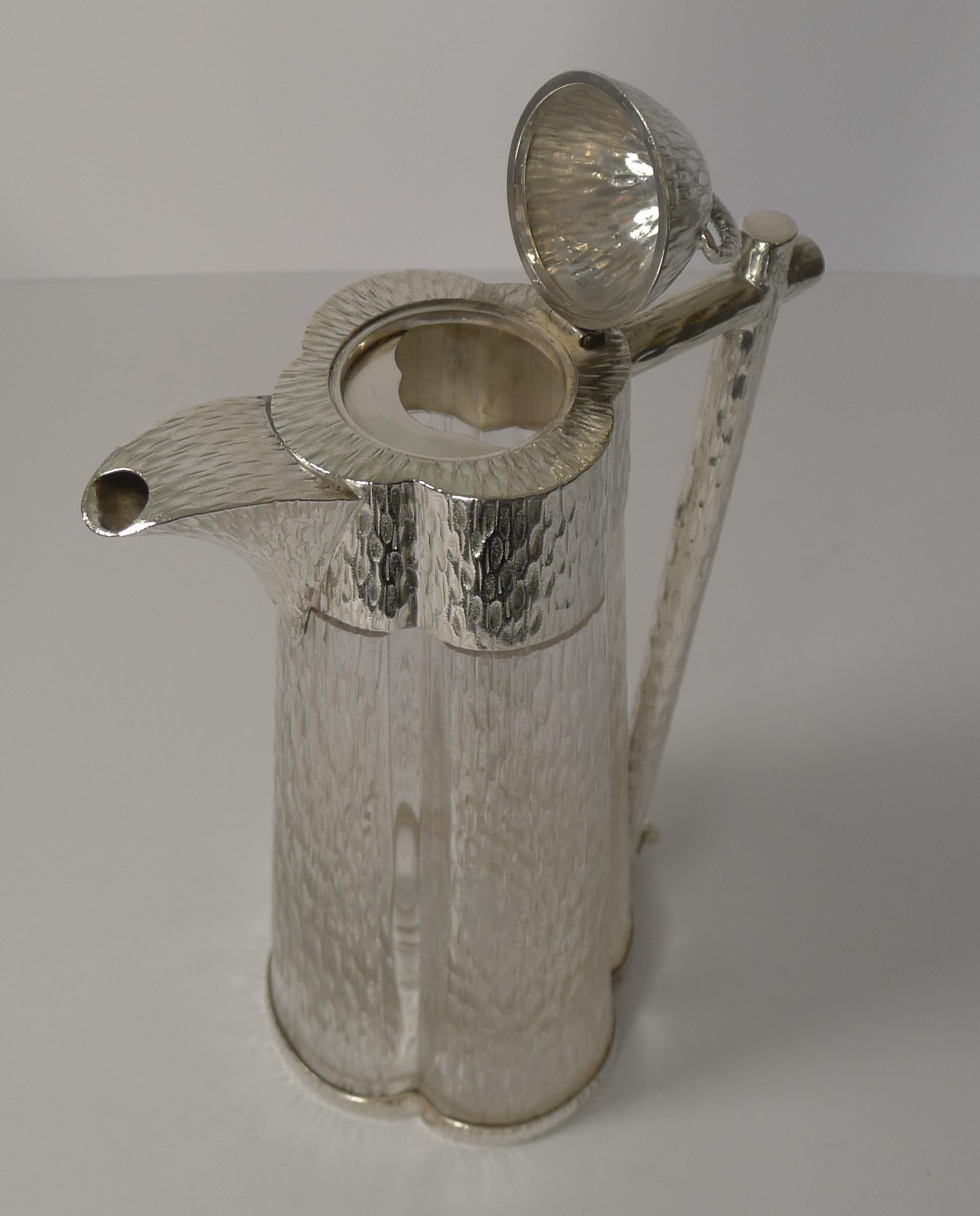 Aesthetic Movement Outstanding Claret Jug in the Manner of Christopher Dresser, 1893