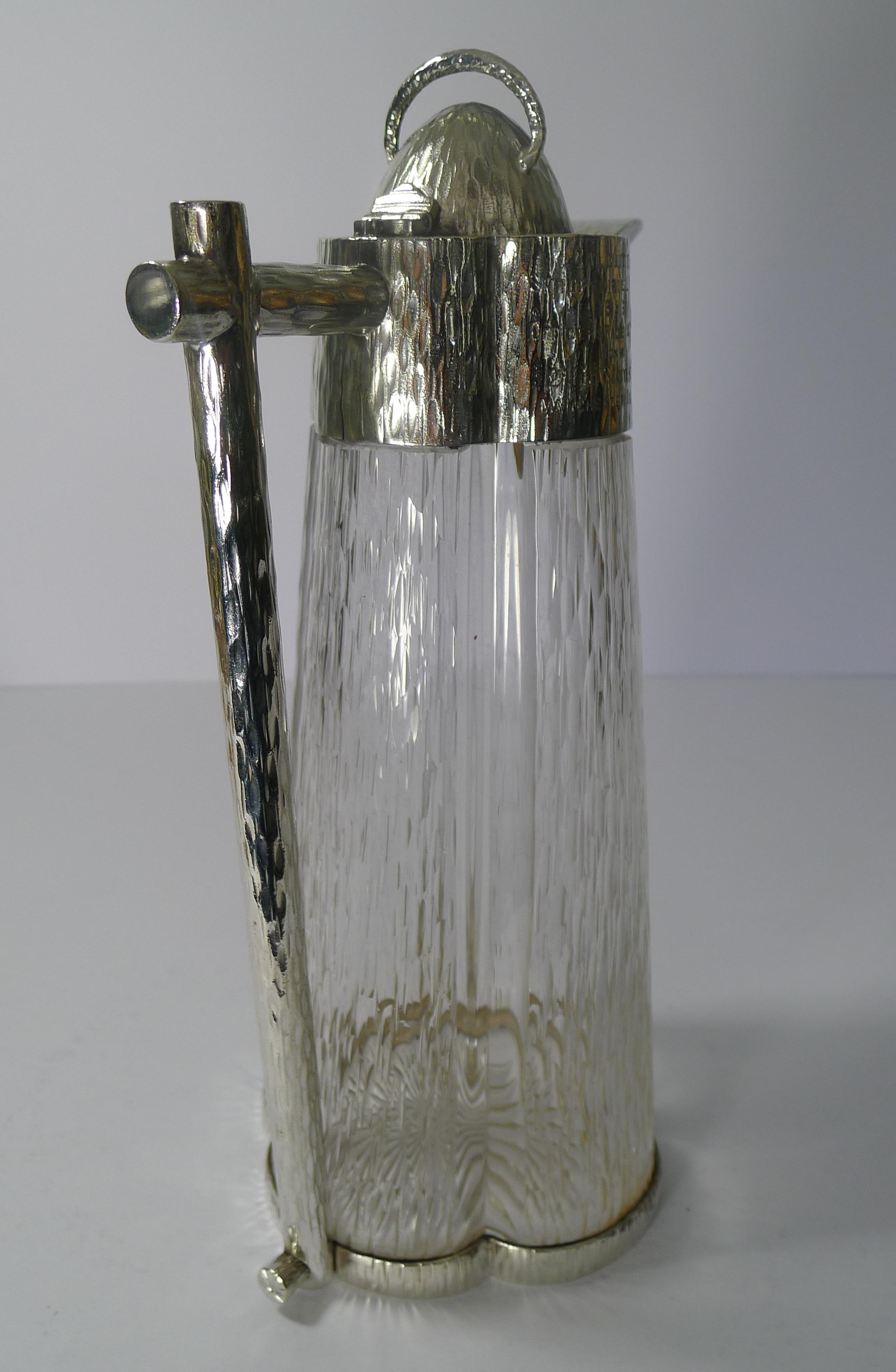 Late 19th Century Outstanding Claret Jug in the Manner of Christopher Dresser, 1893
