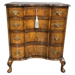 Outstanding Concave Walnut Chest of Drawers