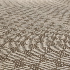 Outstanding Contemporary Taupe/Champagne Coloured Geometric Kilim Rug