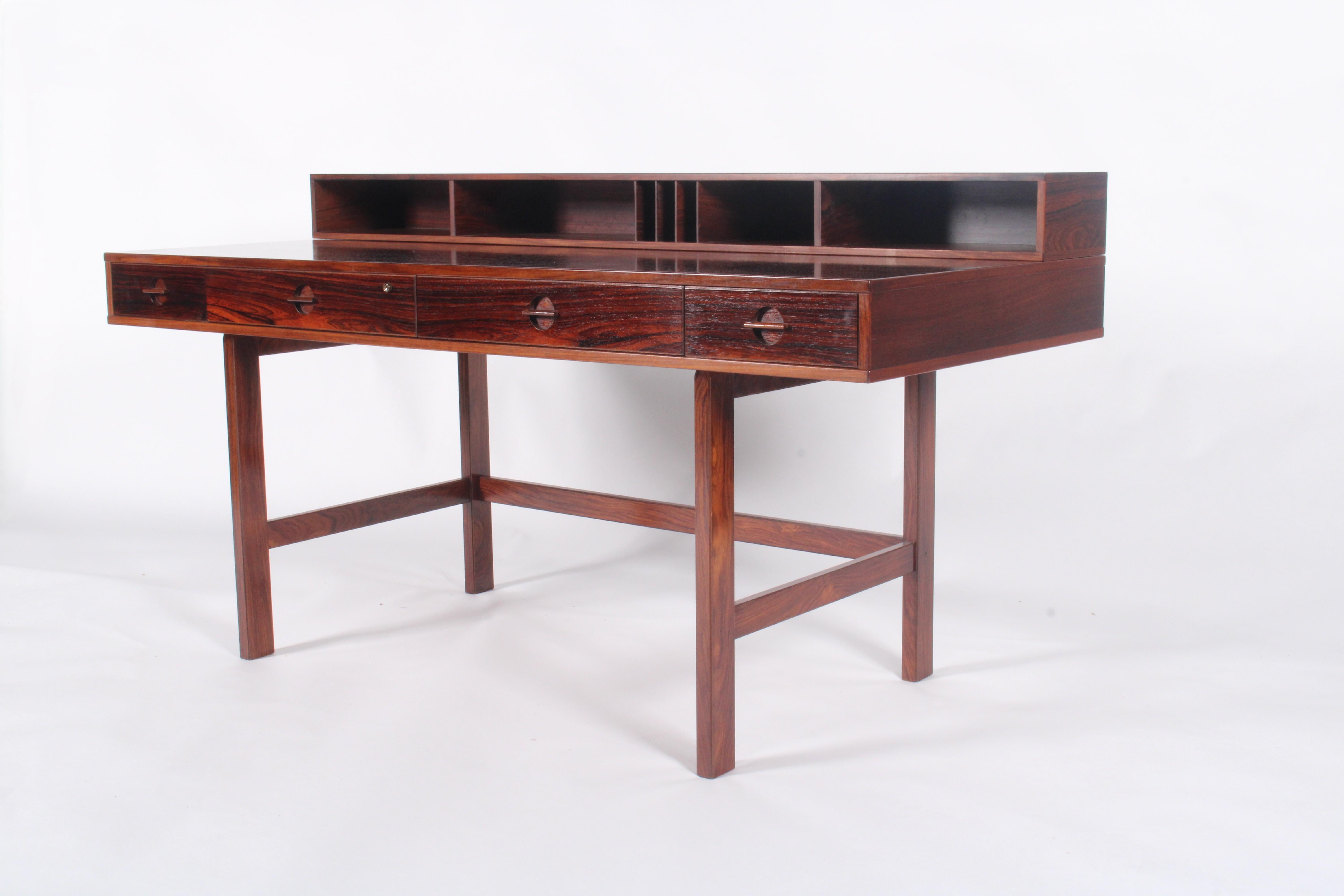 Outstanding Danish Mid Century Flip Top  Executive Desk By Peter Lovig Nielson For Sale 4