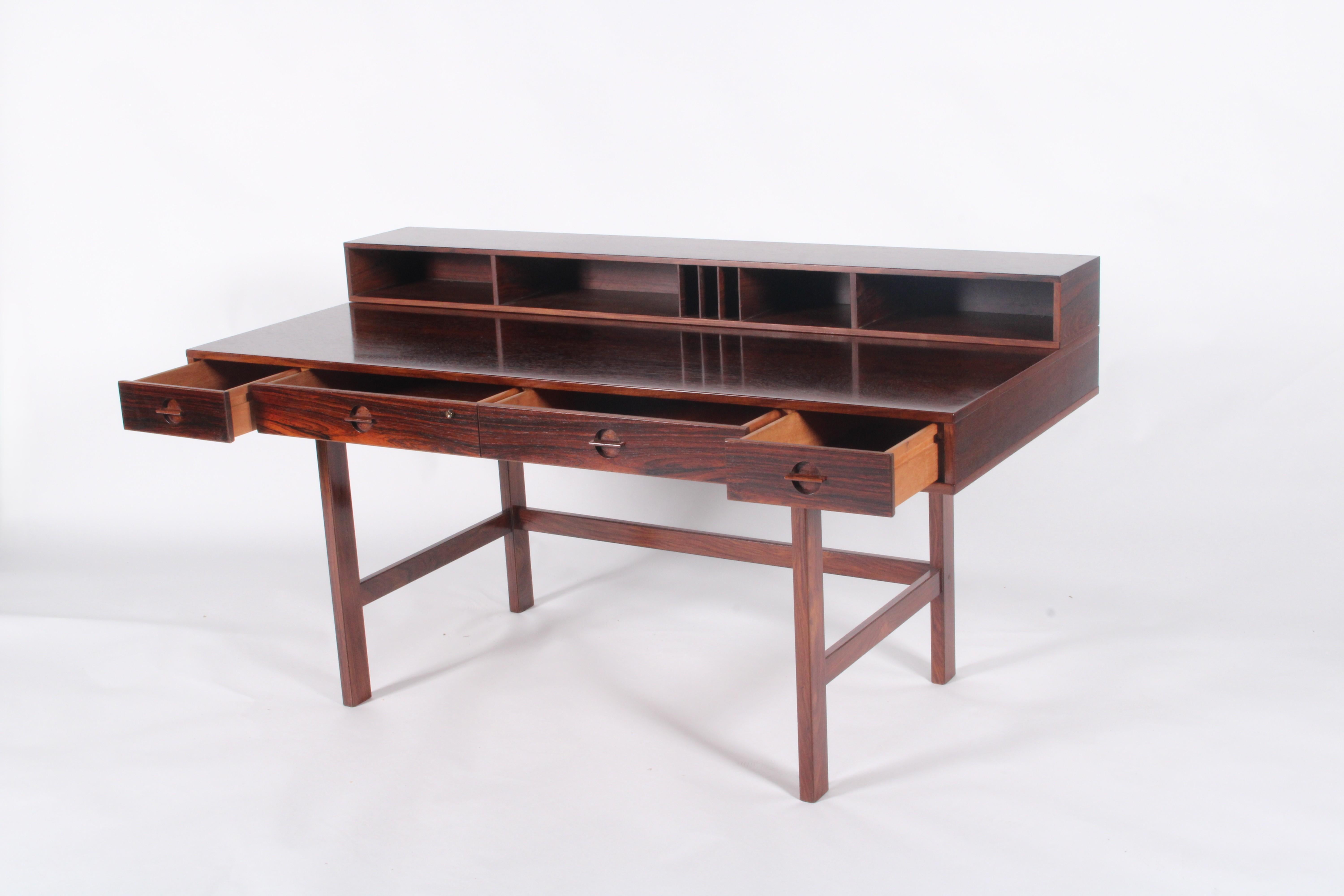 Outstanding Danish Mid Century Flip Top  Executive Desk By Peter Lovig Nielson For Sale 5