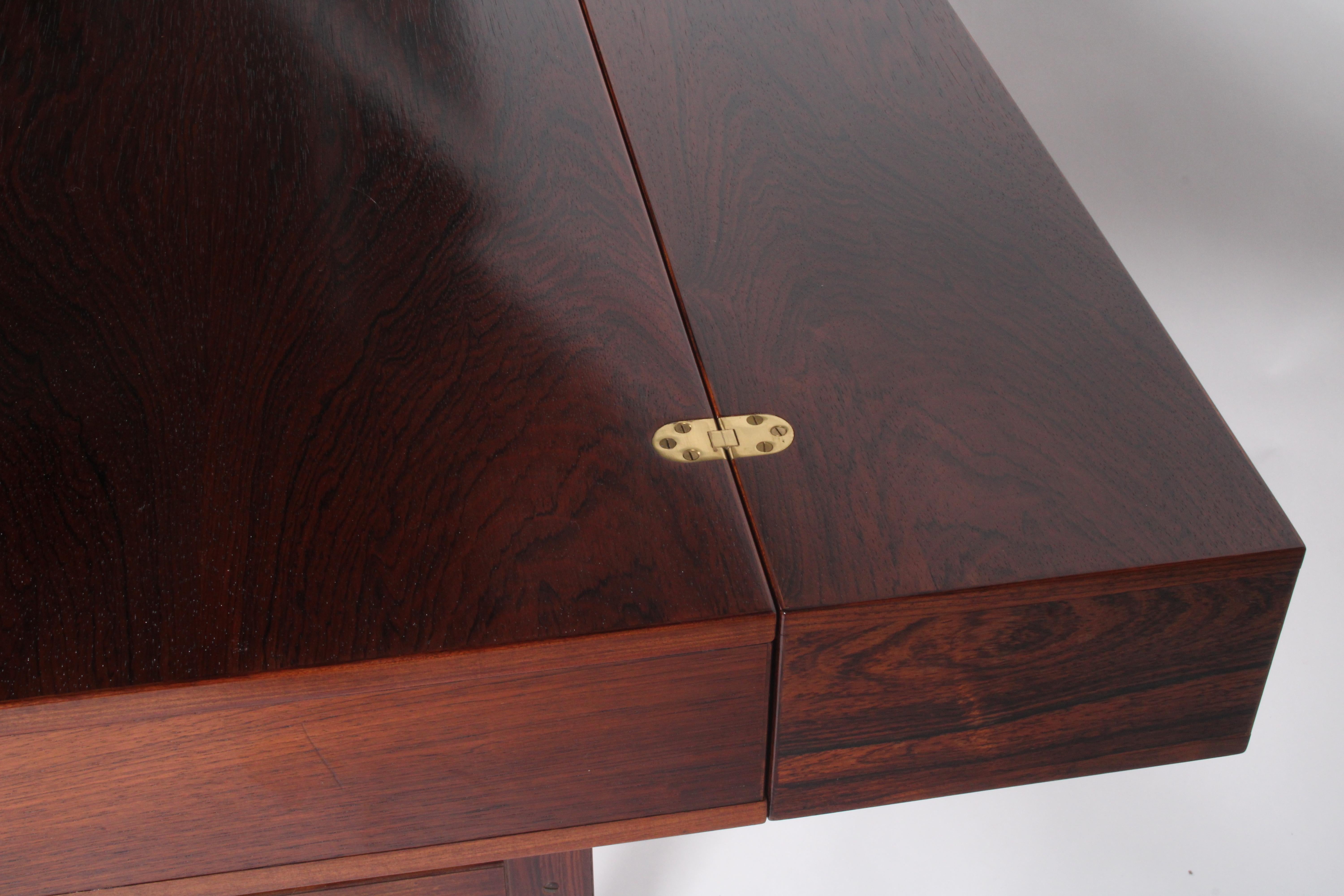 Outstanding Danish Mid Century Flip Top  Executive Desk By Peter Lovig Nielson For Sale 10