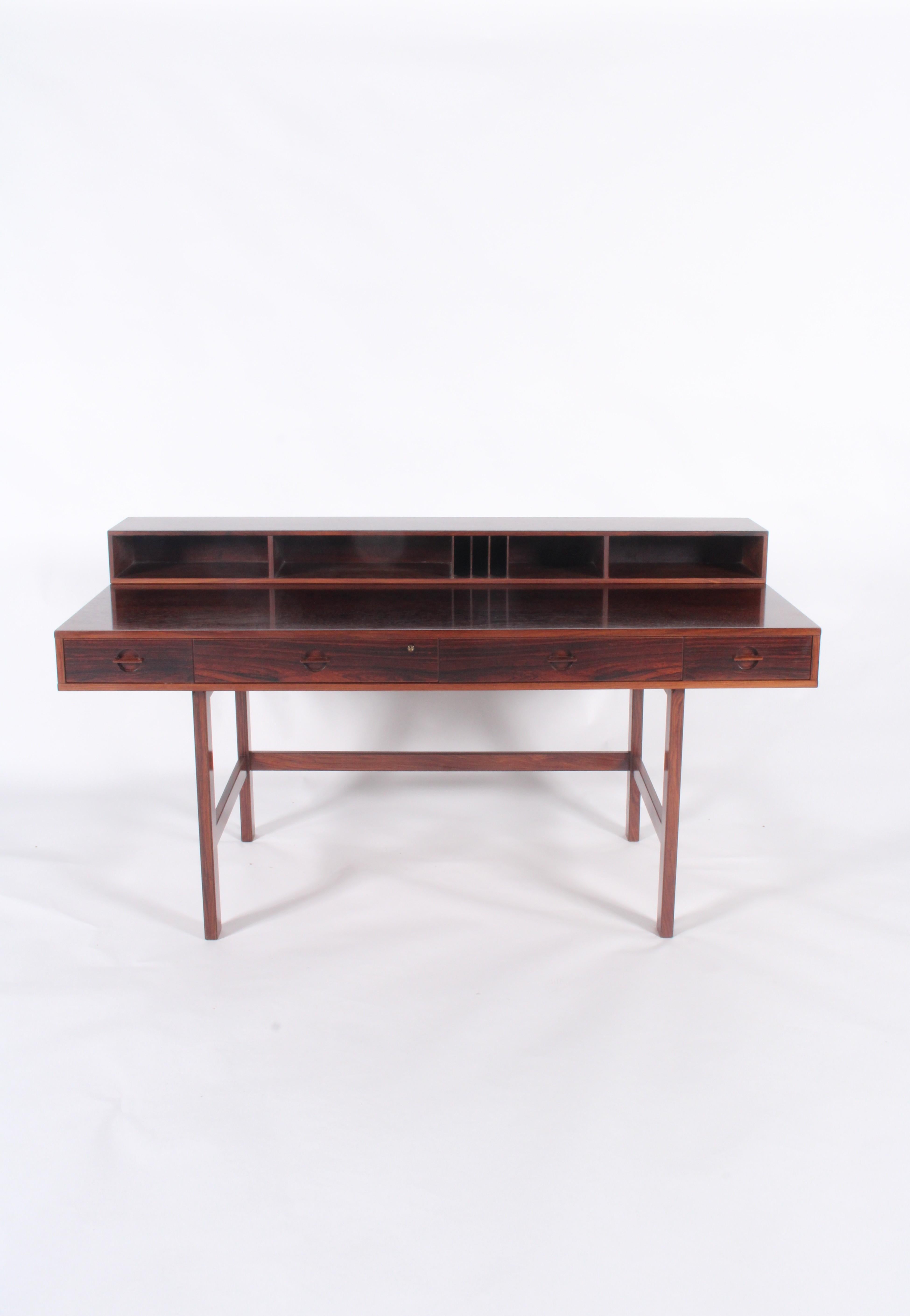 Woodwork Outstanding Danish Mid Century Flip Top  Executive Desk By Peter Lovig Nielson For Sale