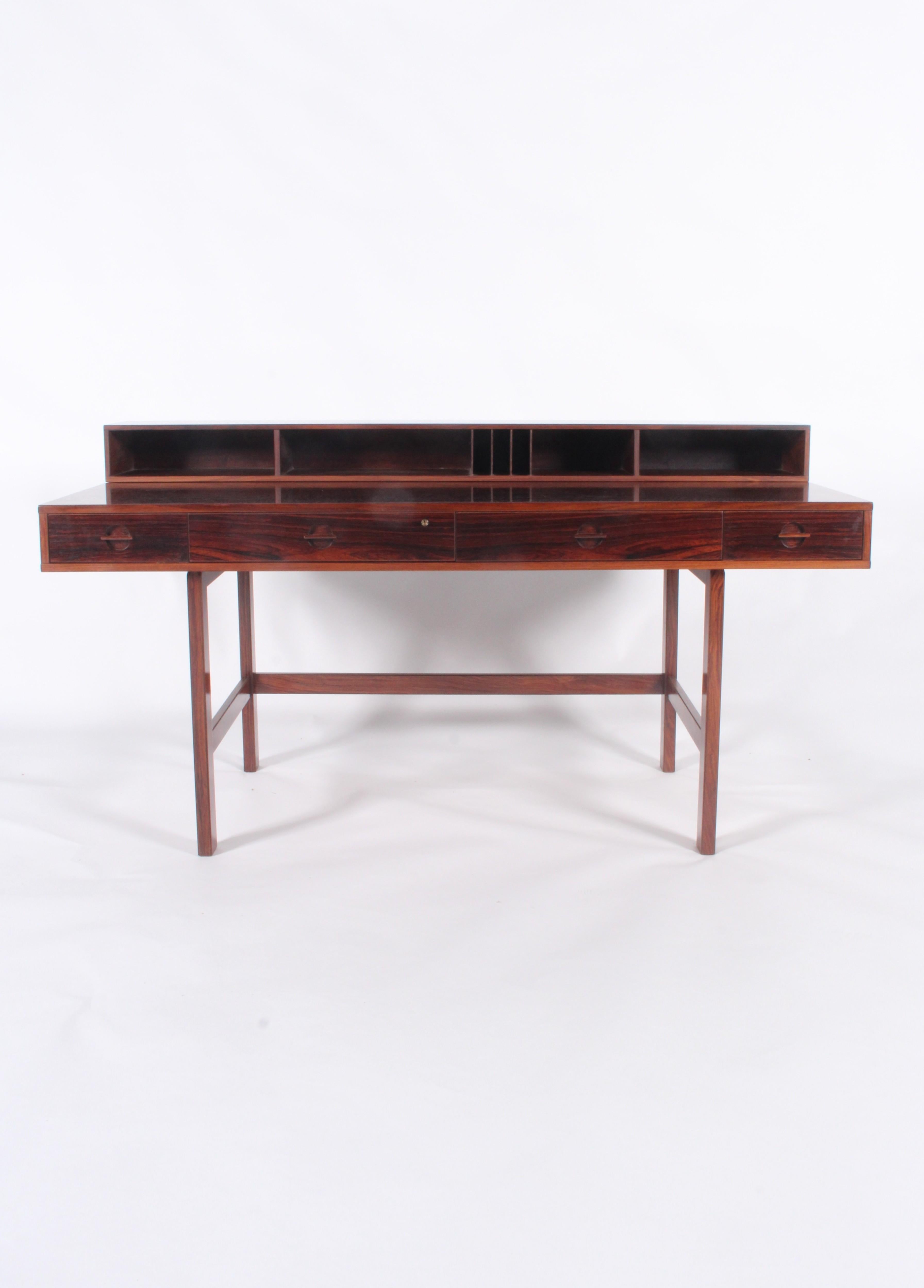 Late 20th Century Outstanding Danish Mid Century Flip Top  Executive Desk By Peter Lovig Nielson For Sale