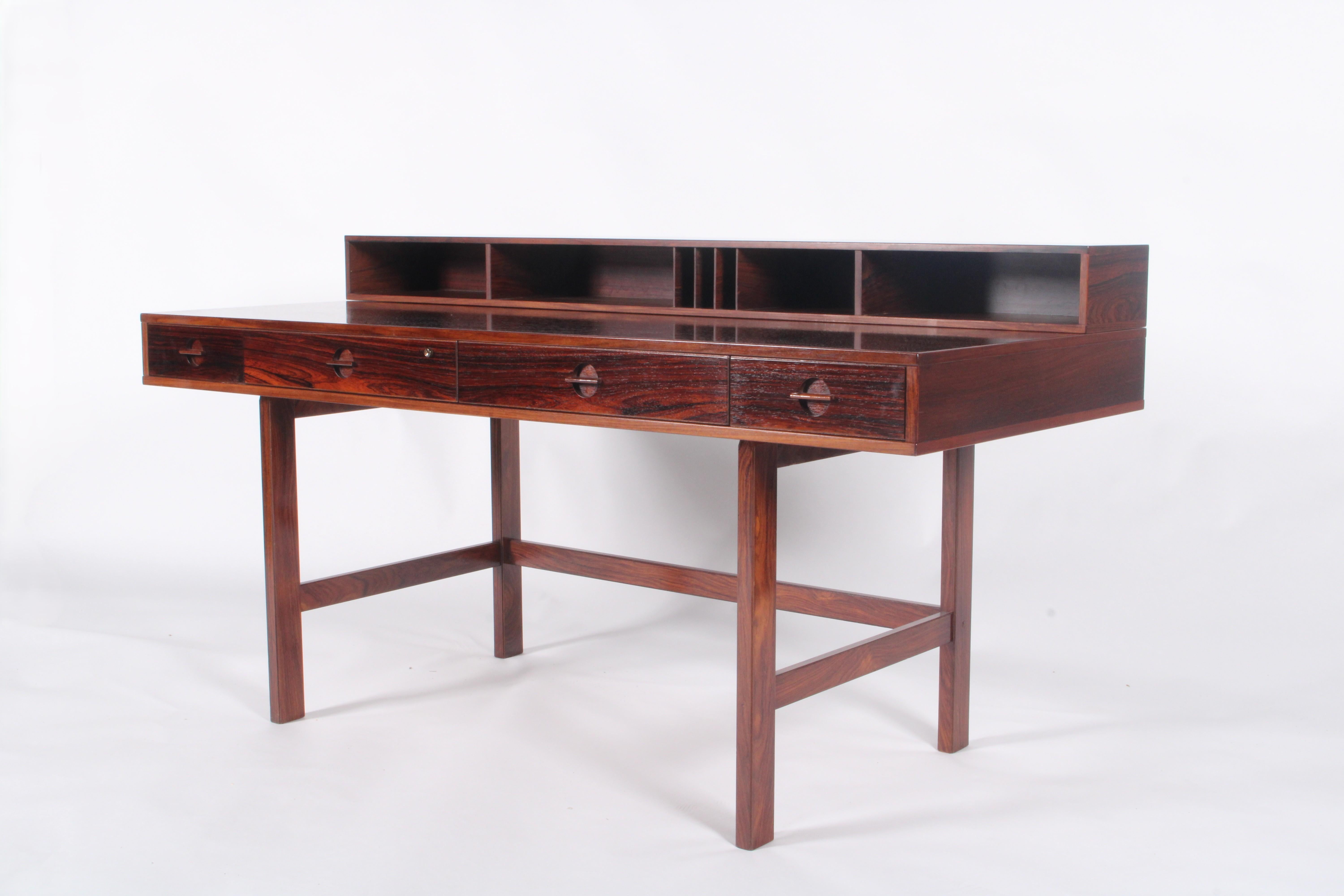 Outstanding Danish Mid Century Flip Top  Executive Desk By Peter Lovig Nielson For Sale 2