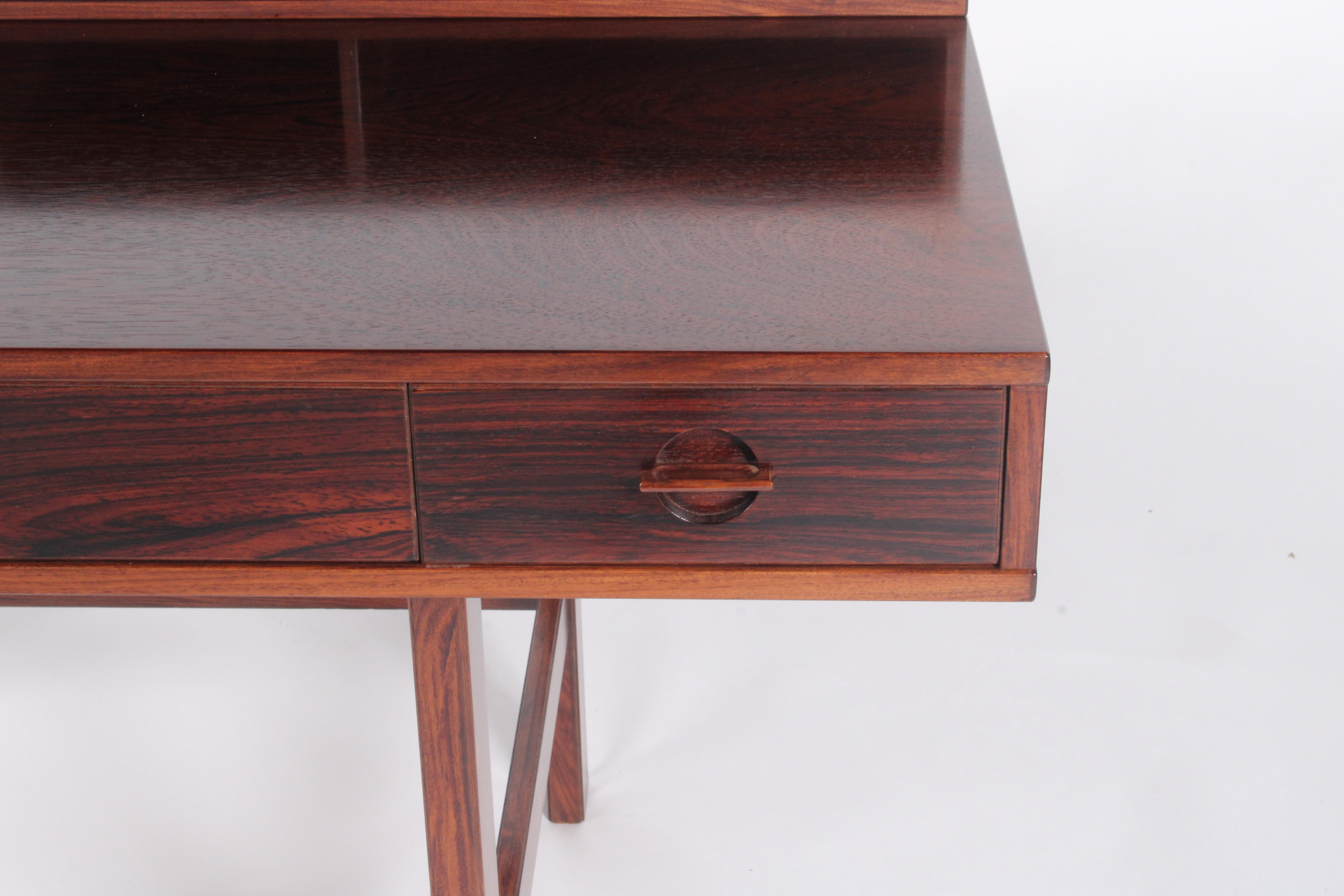 Outstanding Danish Mid Century Flip Top  Executive Desk By Peter Lovig Nielson For Sale 3