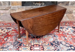 Outstanding Early 19th C. George II Solid Mahogany Drop Leaf Table