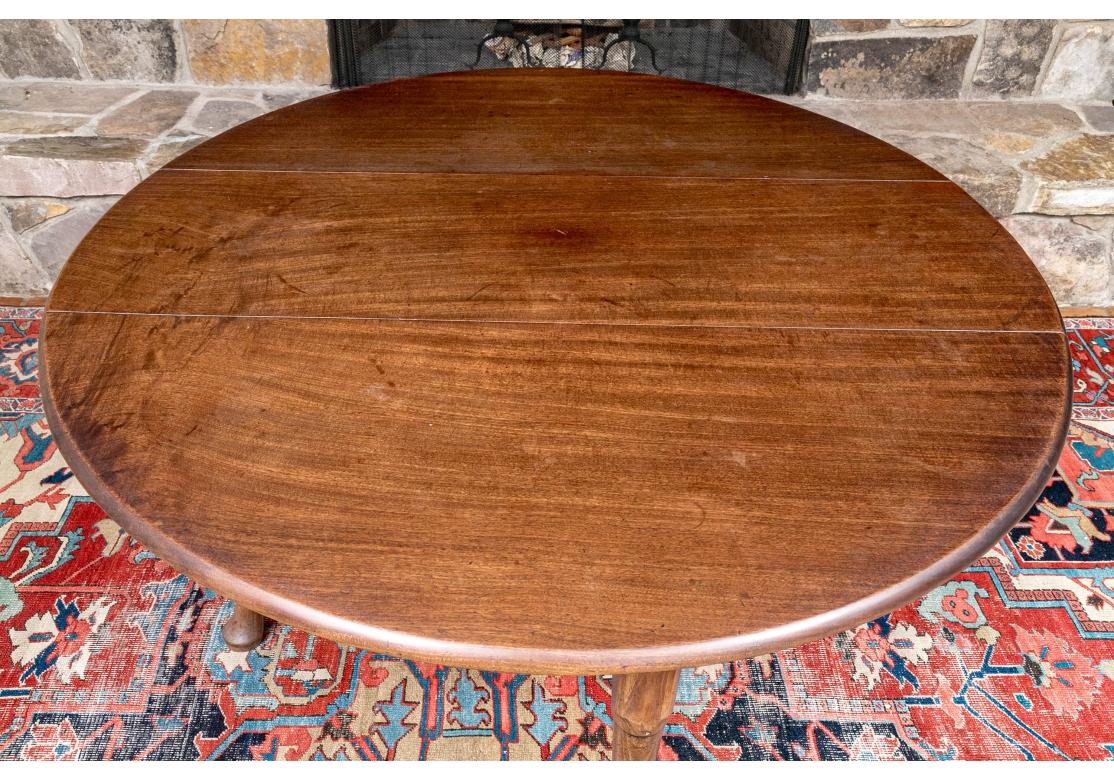 Outstanding Early 19th C. George II Solid Mahogany Drop Leaf Table For Sale 2