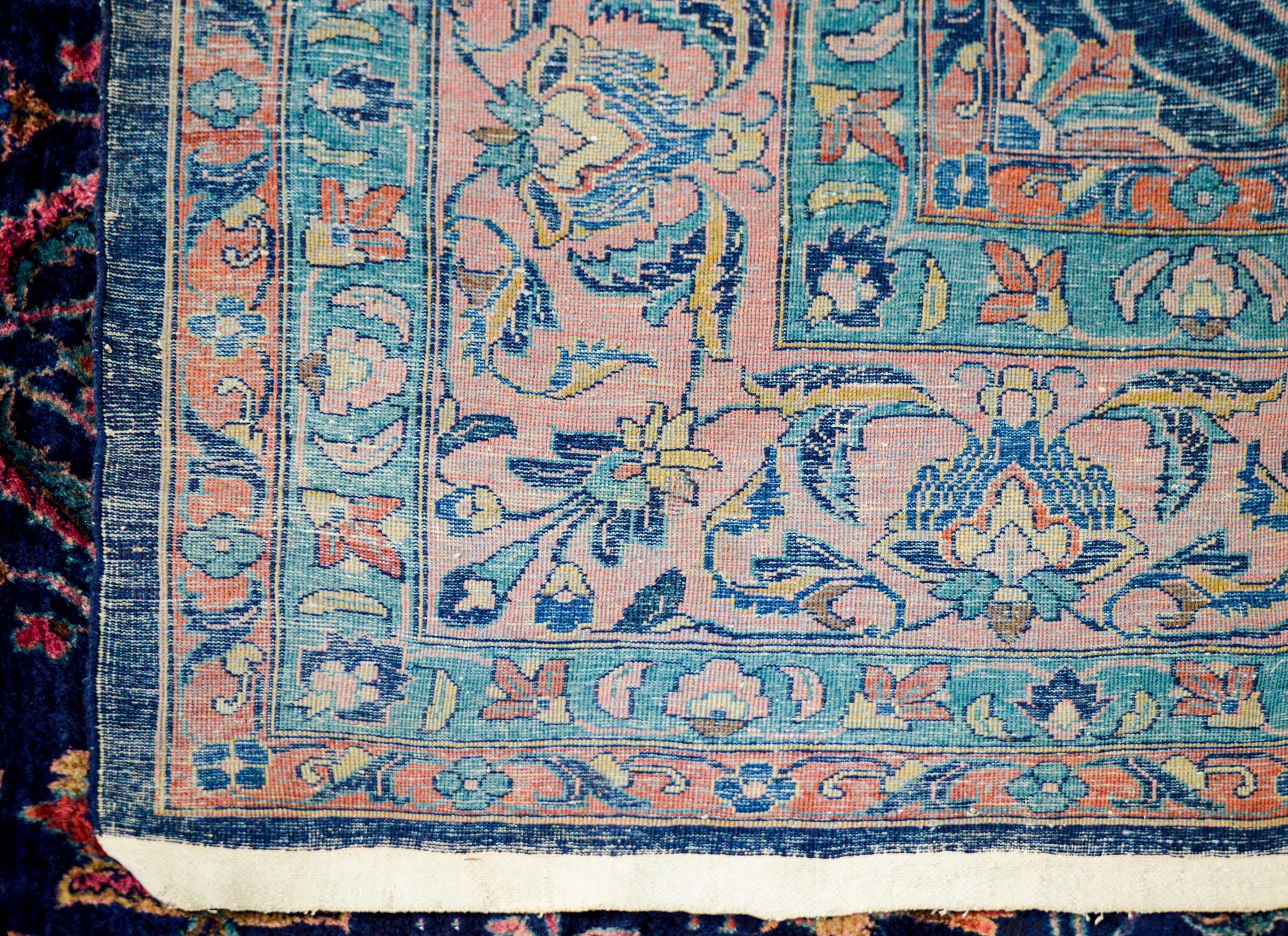 Outstanding Early 20th Century Antique Sarouk Rug For Sale 1