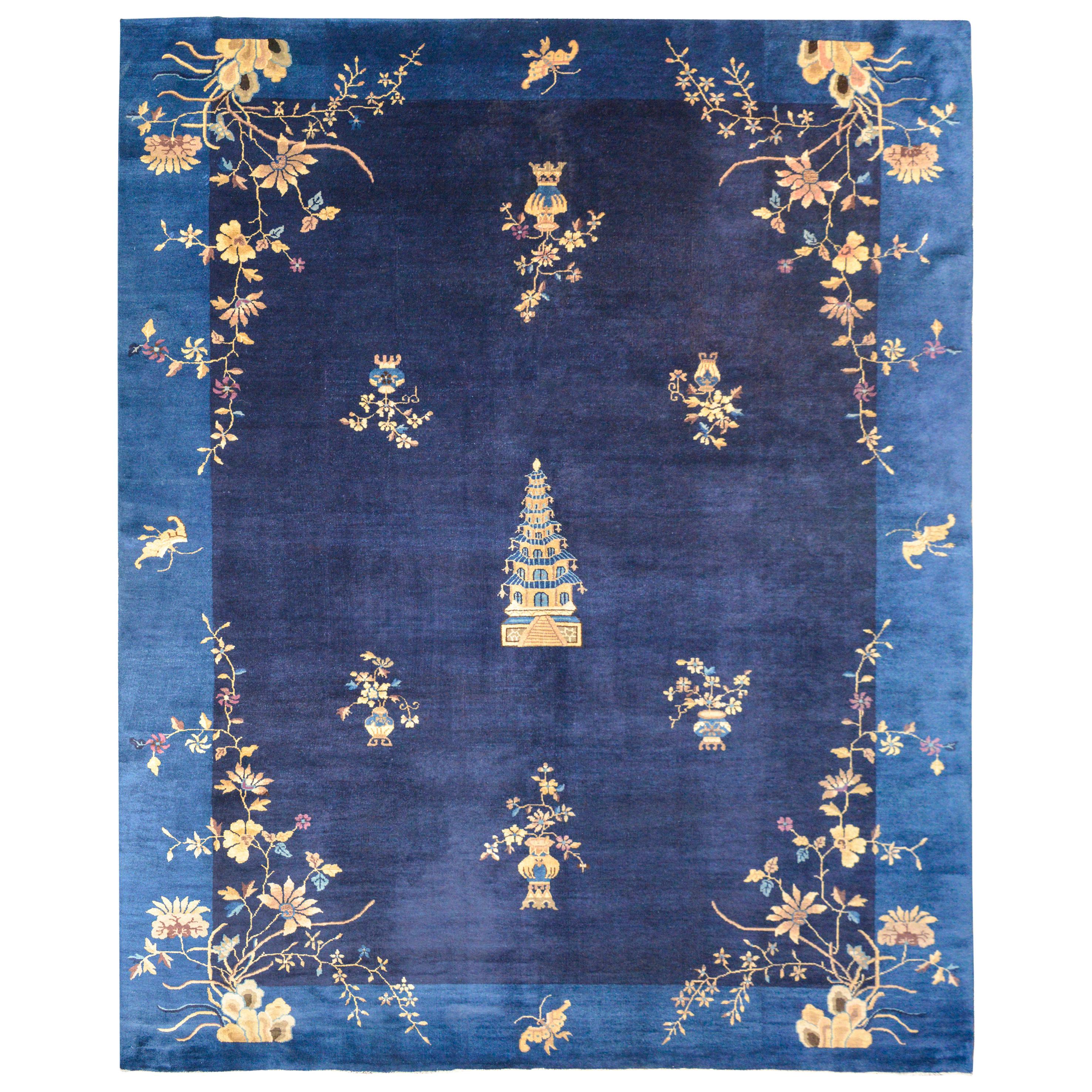 Remarquable tapis Art Déco chinois du début du XXe siècle