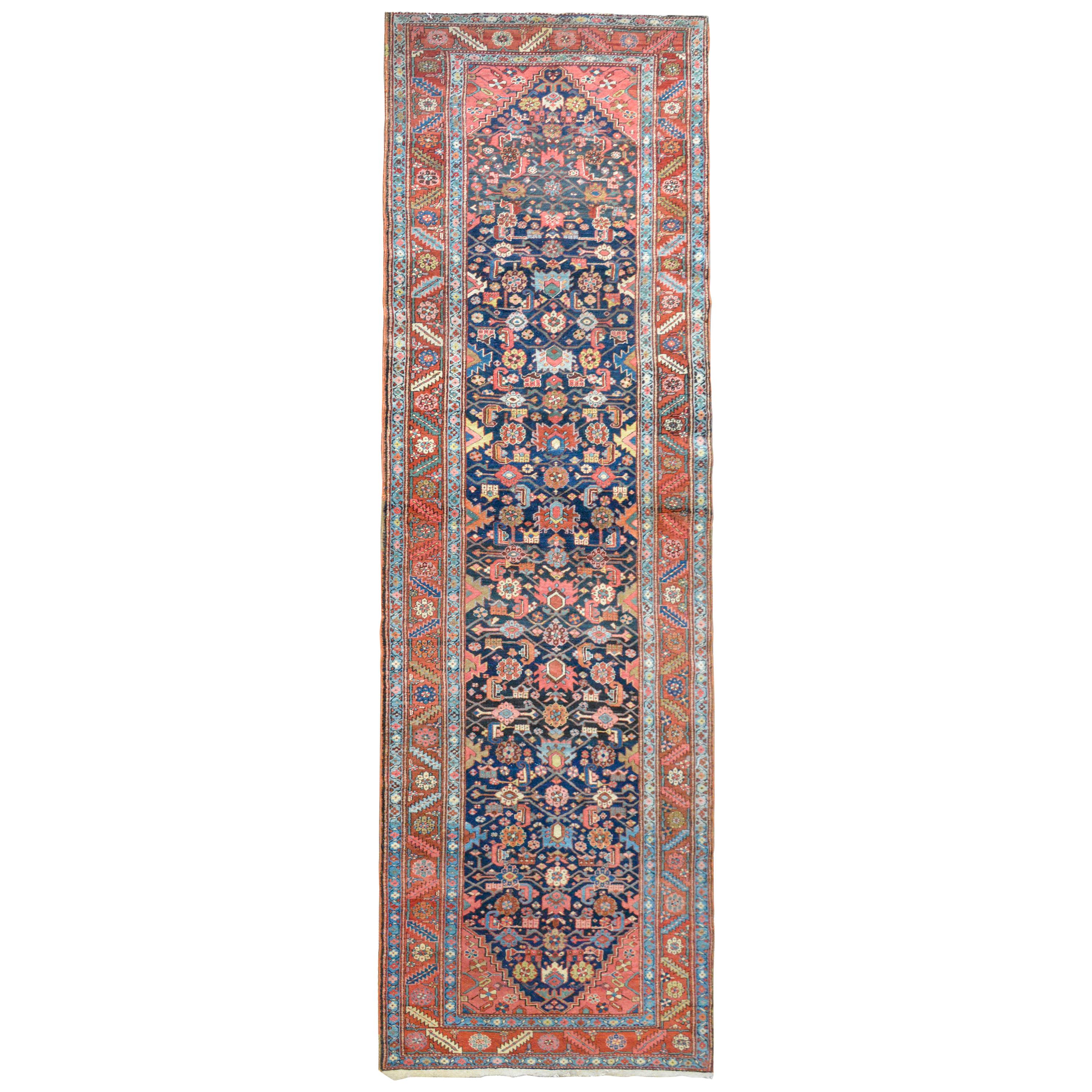 Outstanding Early 20th Century Heriz Runner For Sale