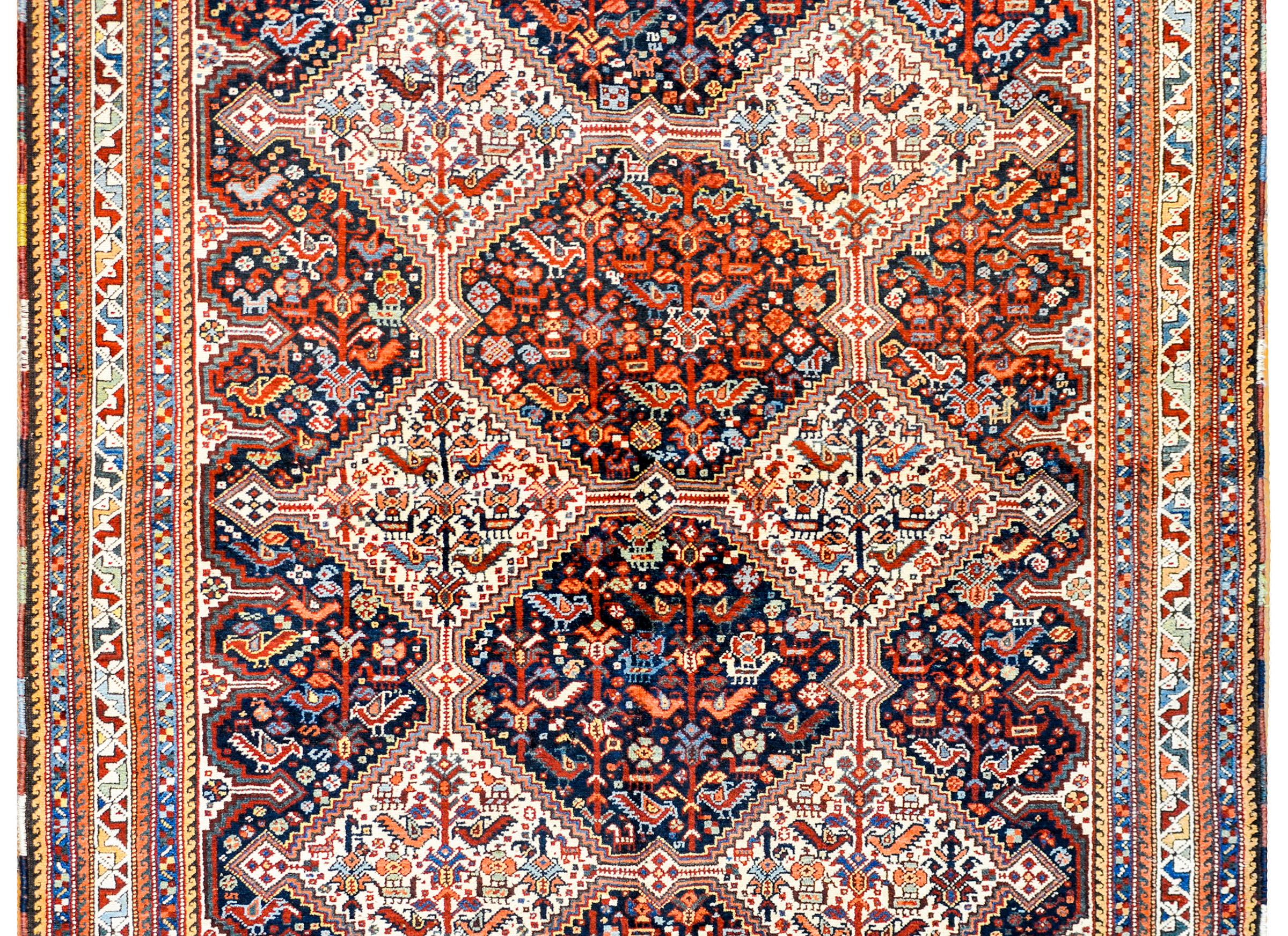 Persian Outstanding Early 20th Century Kamseh Rug For Sale