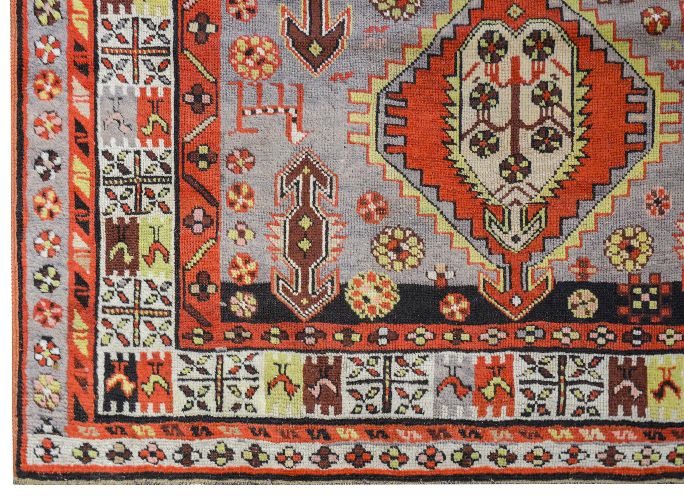 Excepcional alfombra Karebak de principios del siglo XX Lana en venta