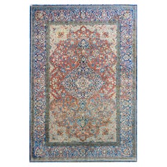 Antique Outstanding Early 20th Century Kashan Rug