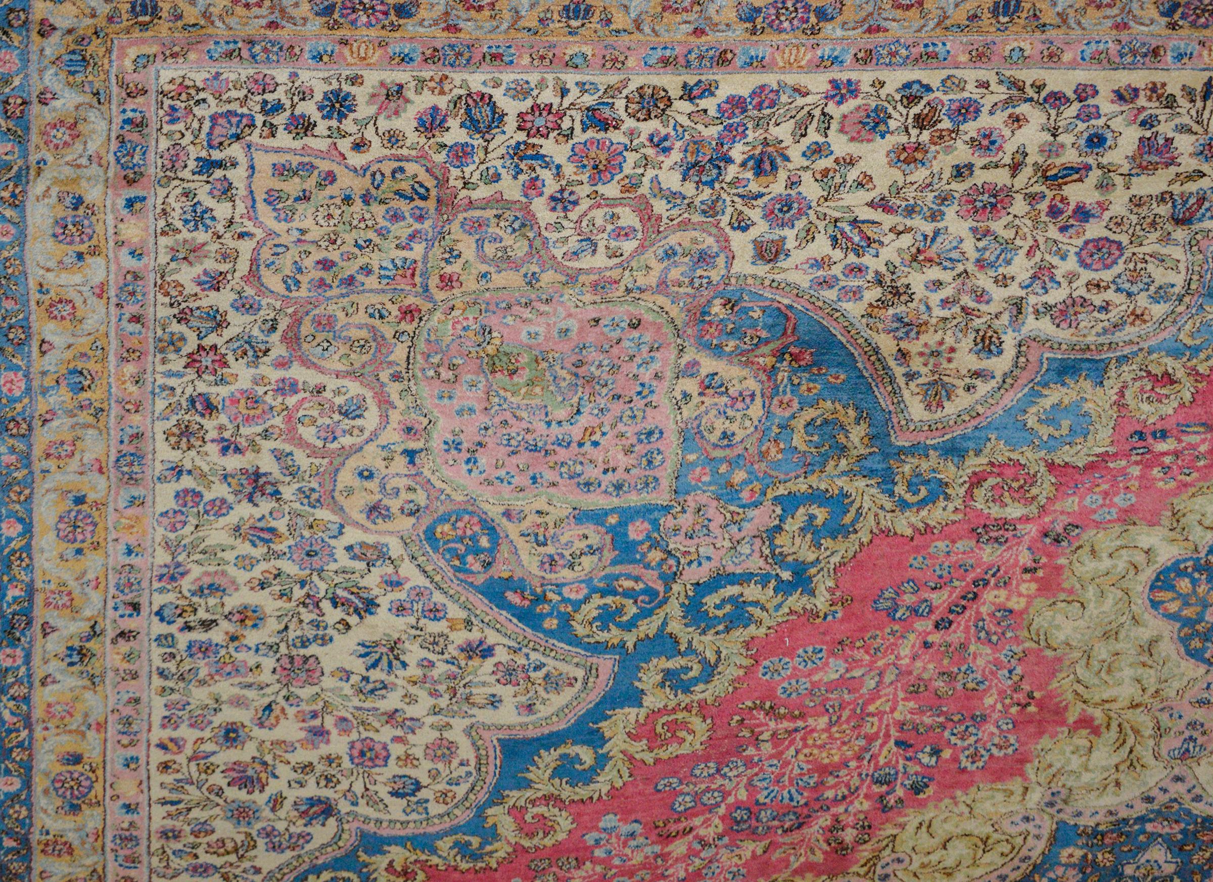 Persian Outstanding Early 20th Century Kirman Rug For Sale