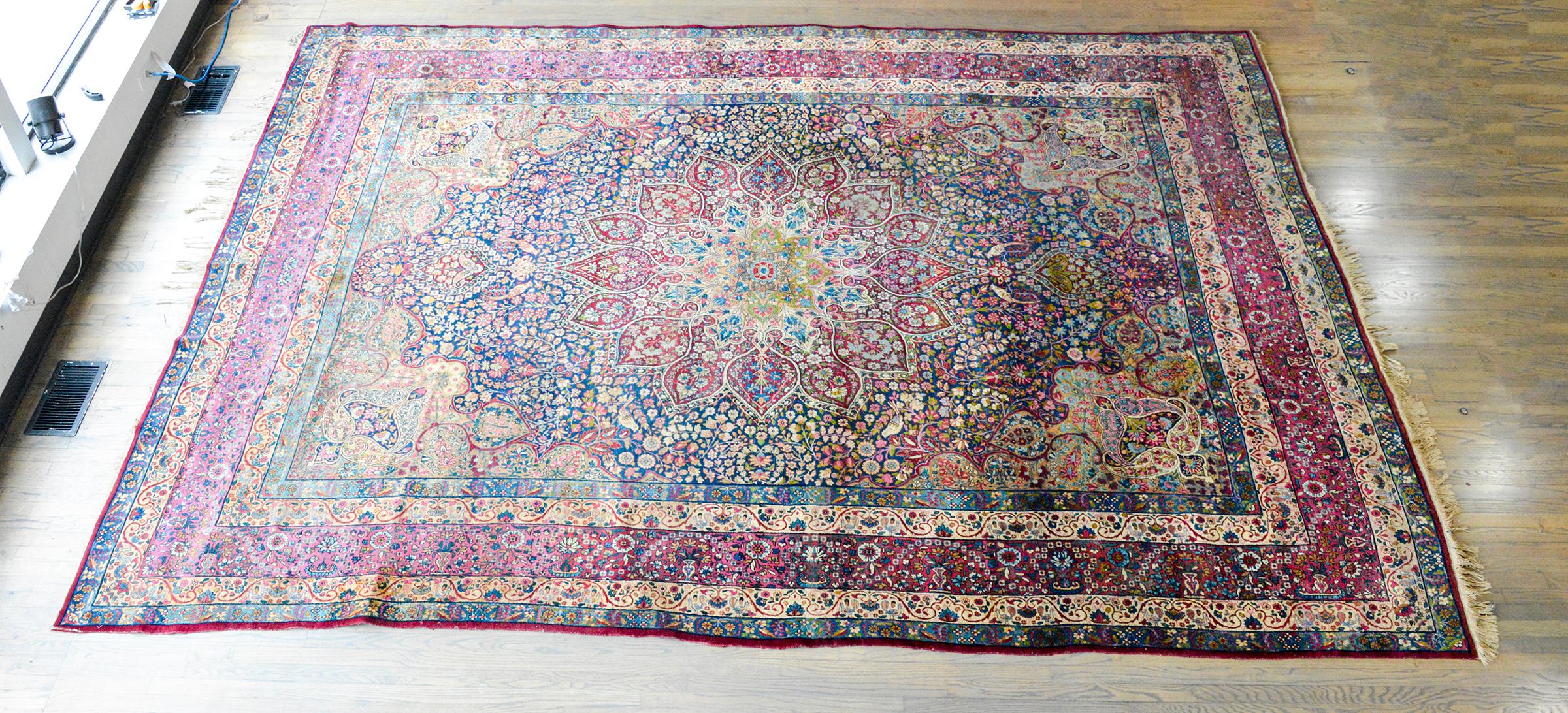Outstanding Early 20th Century Lavar Kirman Rug For Sale 5