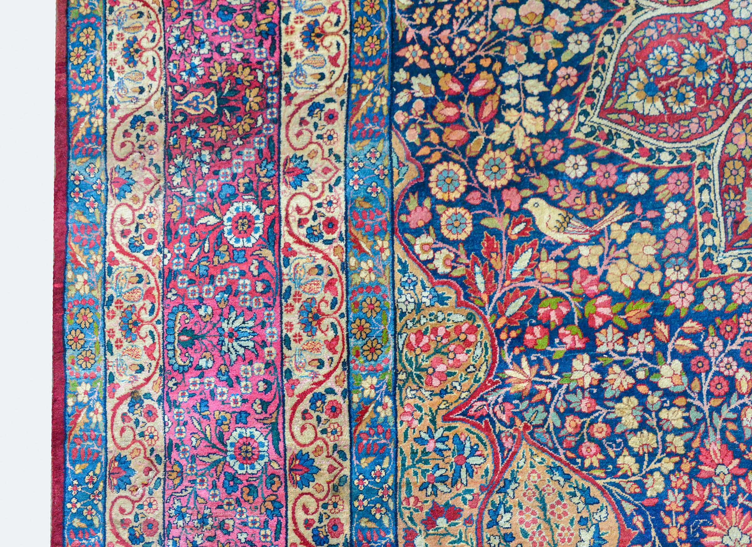 Hand-Knotted Outstanding Early 20th Century Lavar Kirman Rug For Sale