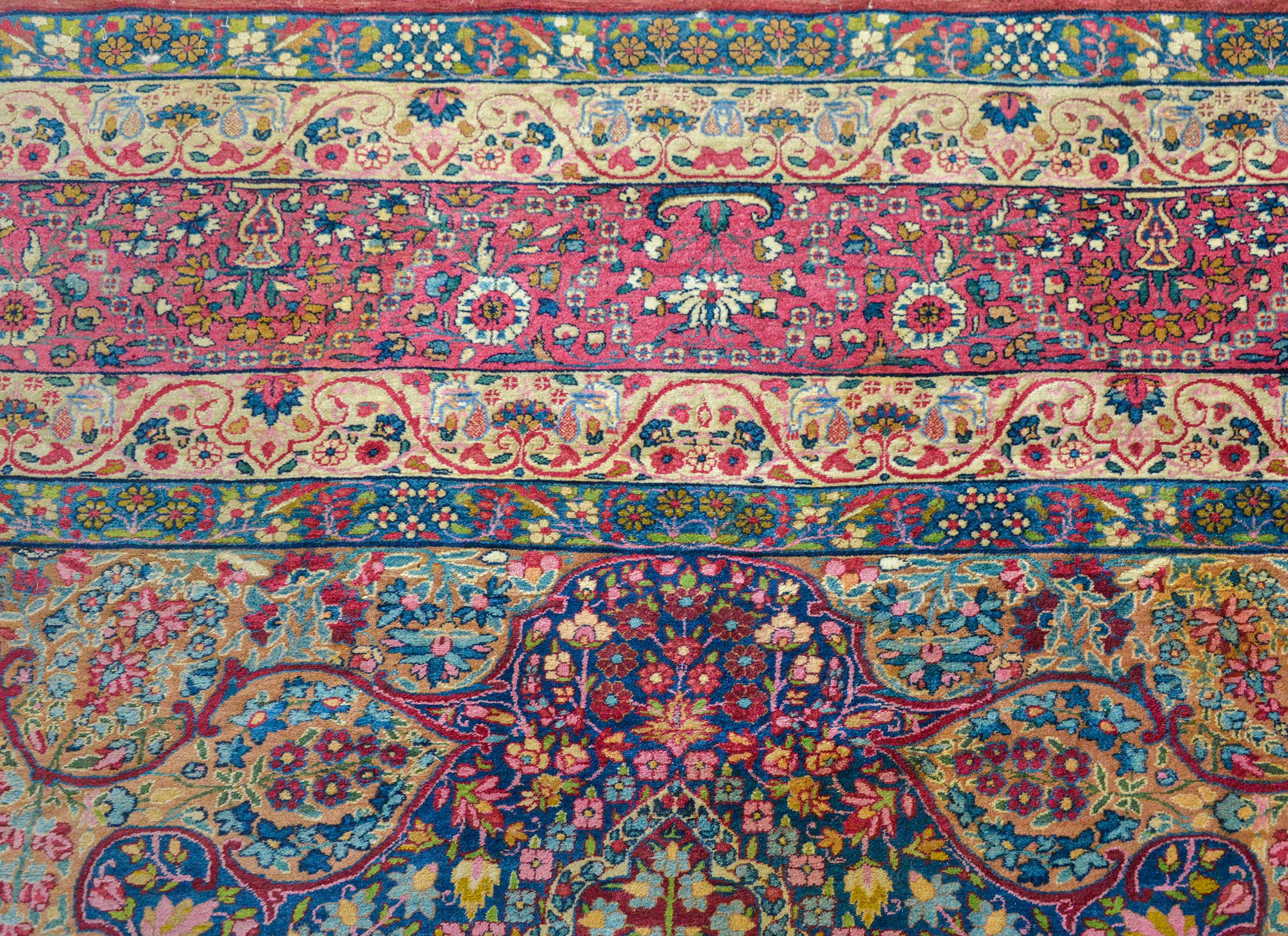 Outstanding Early 20th Century Lavar Kirman Rug For Sale 1