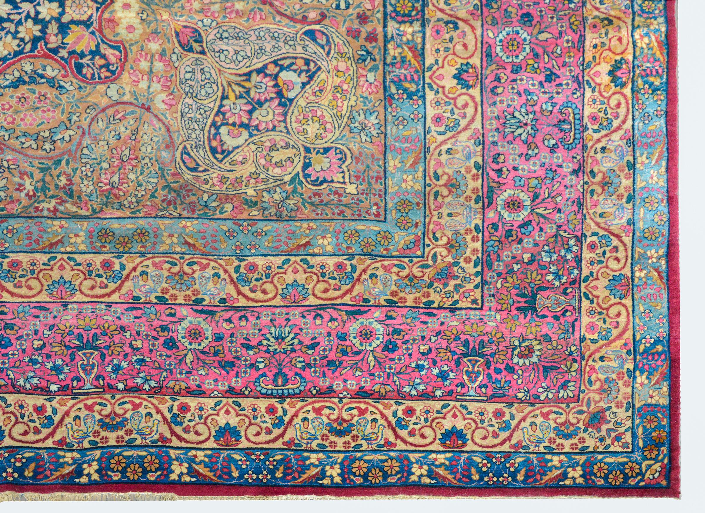 Outstanding Early 20th Century Lavar Kirman Rug For Sale 3