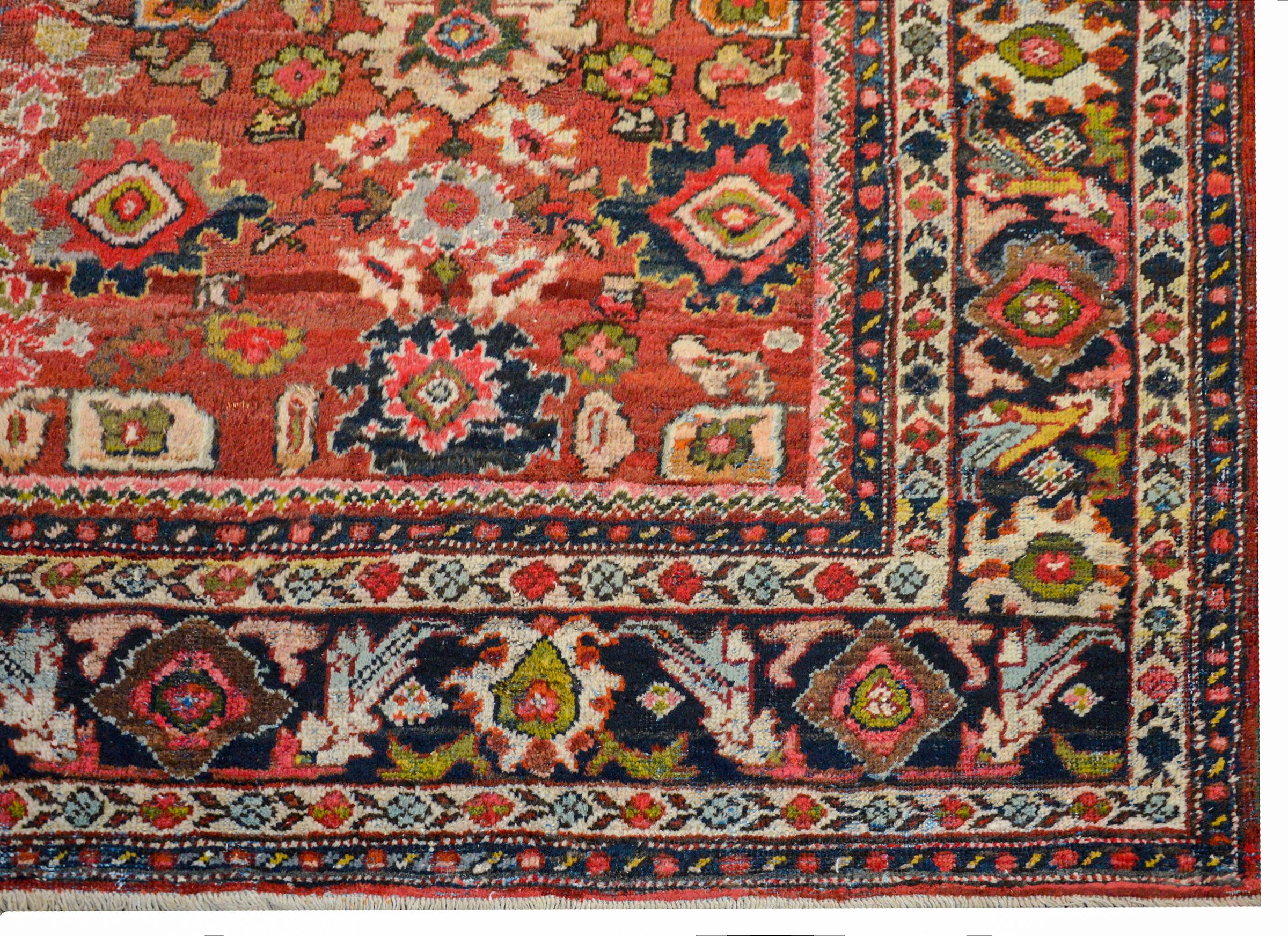 Wool Outstanding Early 20th Century Mahal Rug For Sale