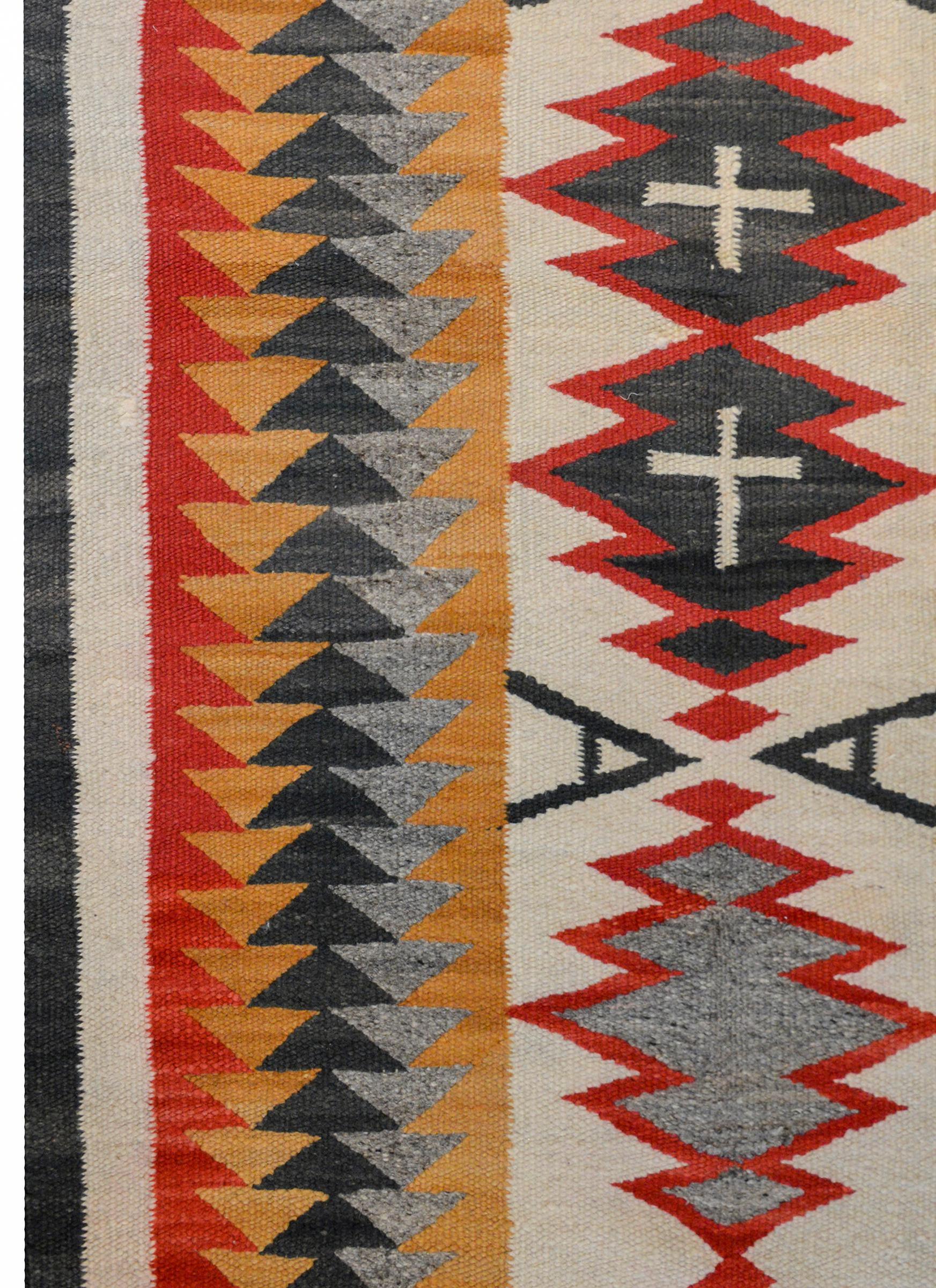 Wool Outstanding Early 20th Century Navajo Rug