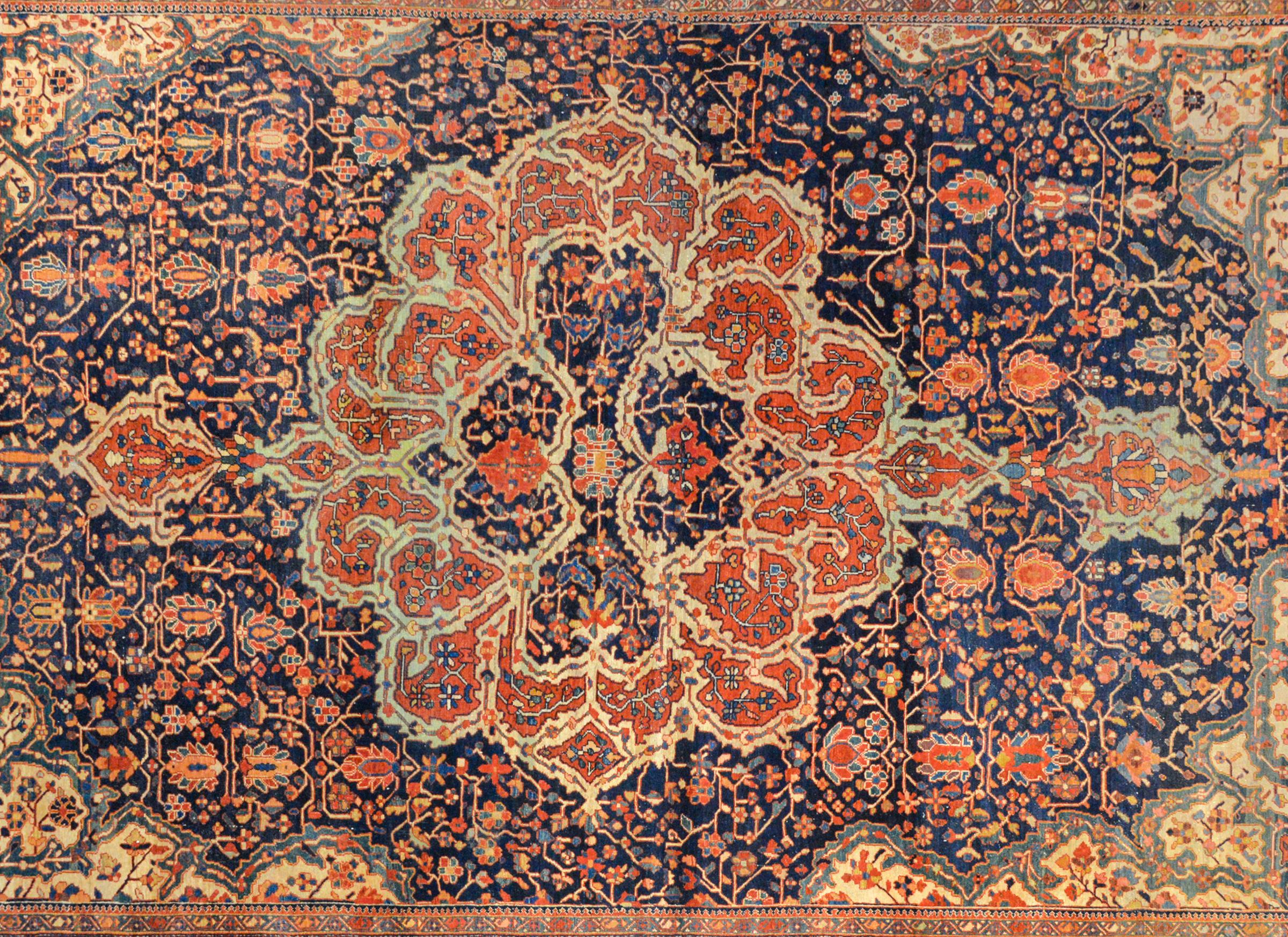 Persian Outstanding Early 20th Century Sarouk Farahan Rug For Sale