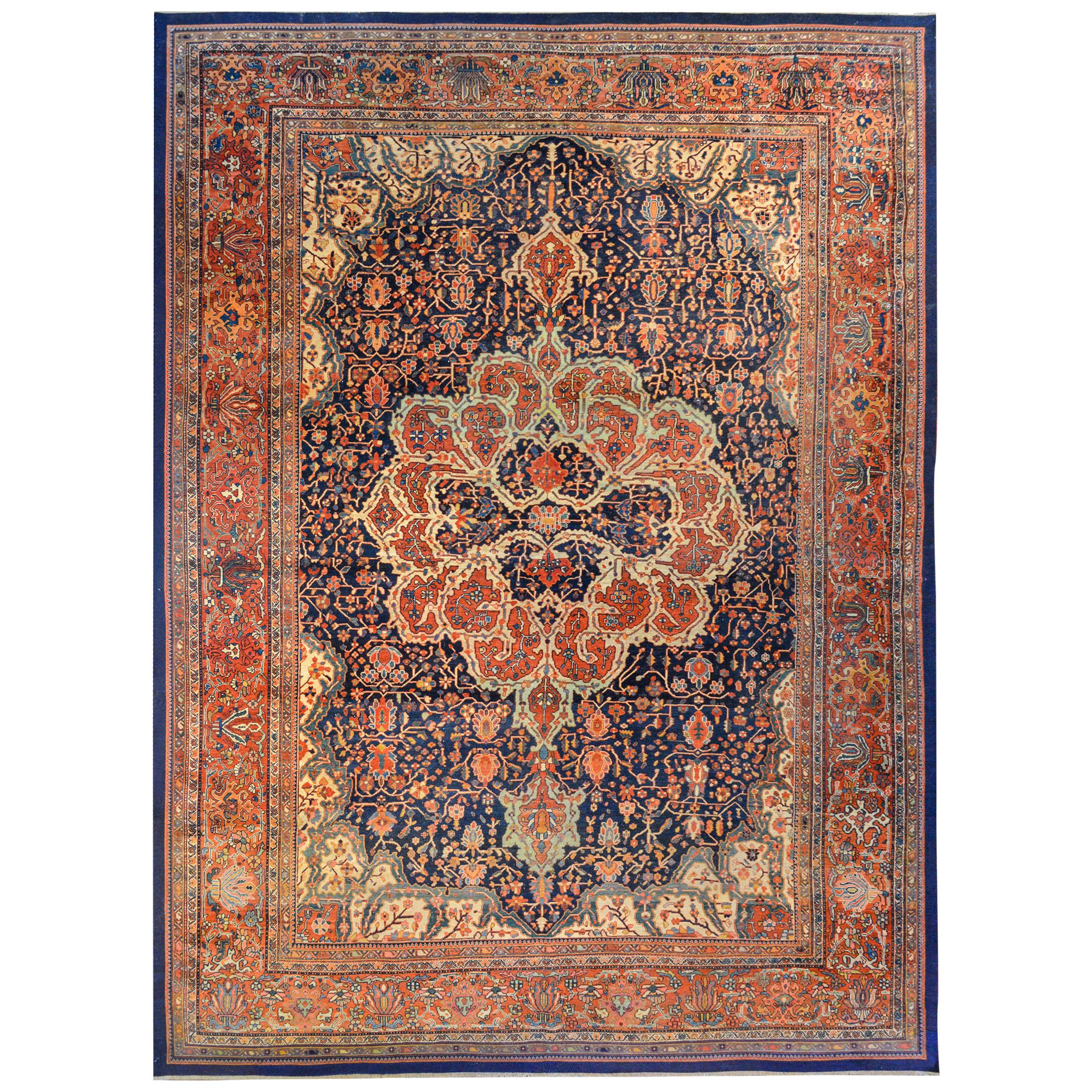 Magnifique tapis sarouk de Farahan du début du 20e siècle