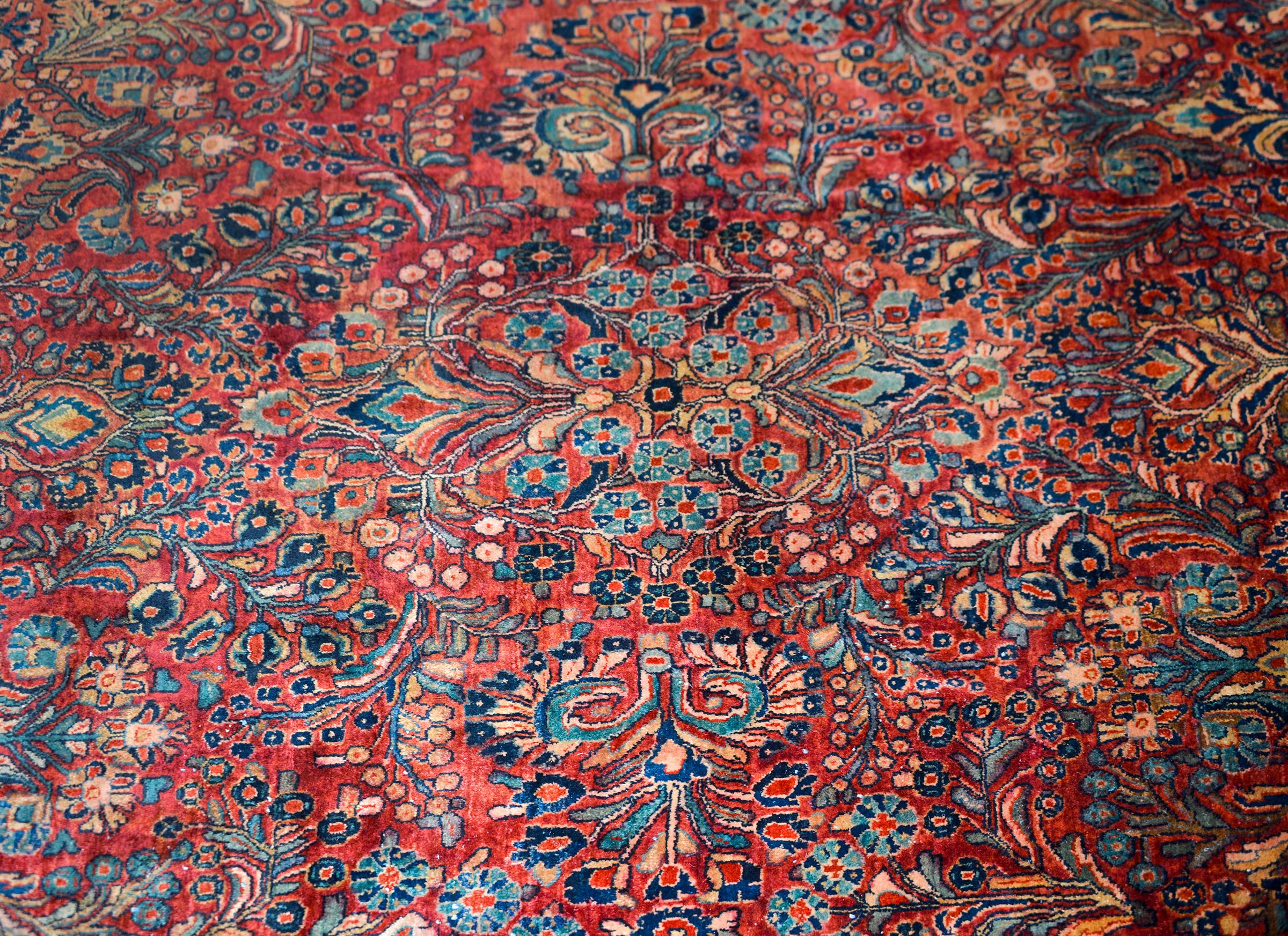 Persian Outstanding Early 20th Century Sarouk Rug For Sale