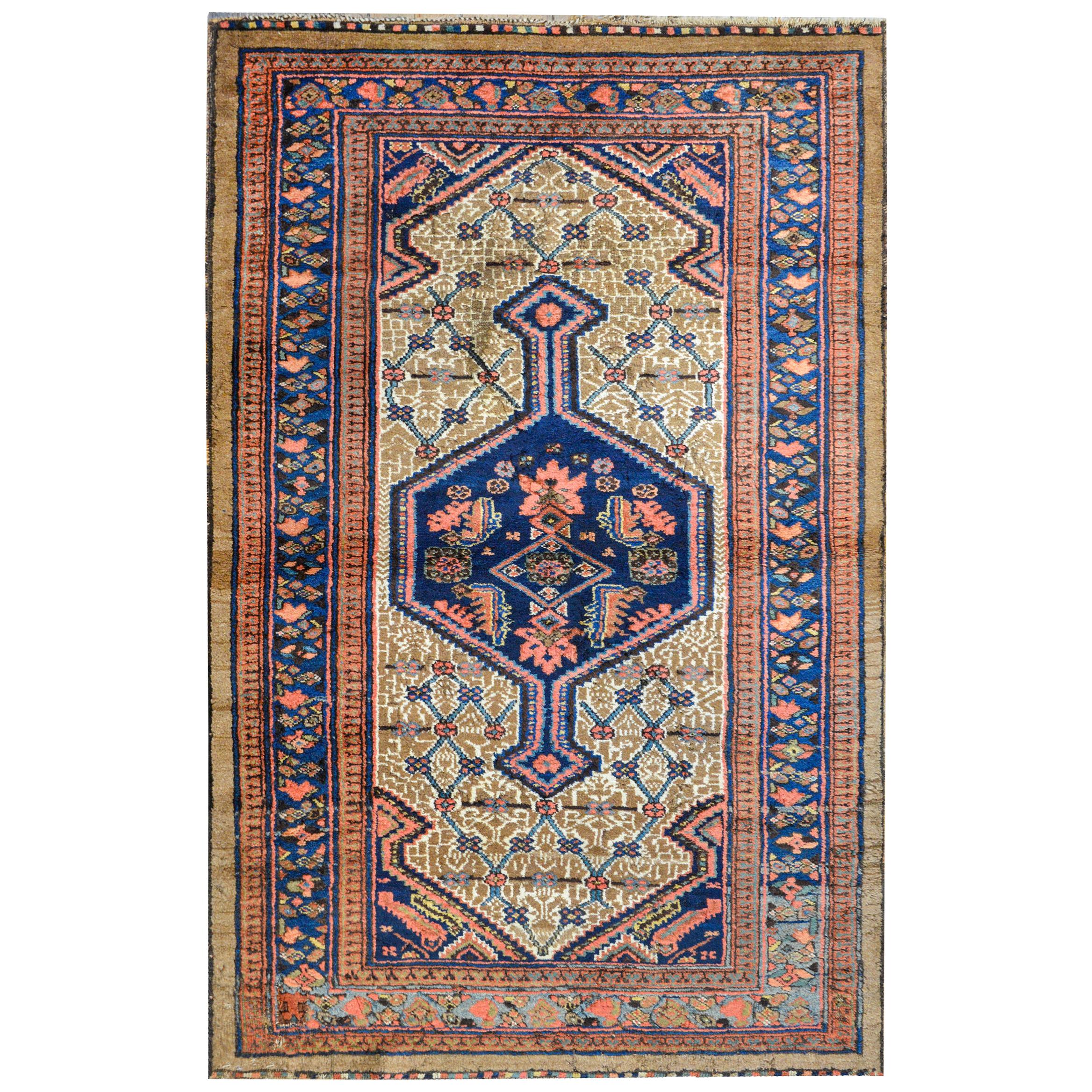 Magnifique tapis Serab du début du 20e siècle