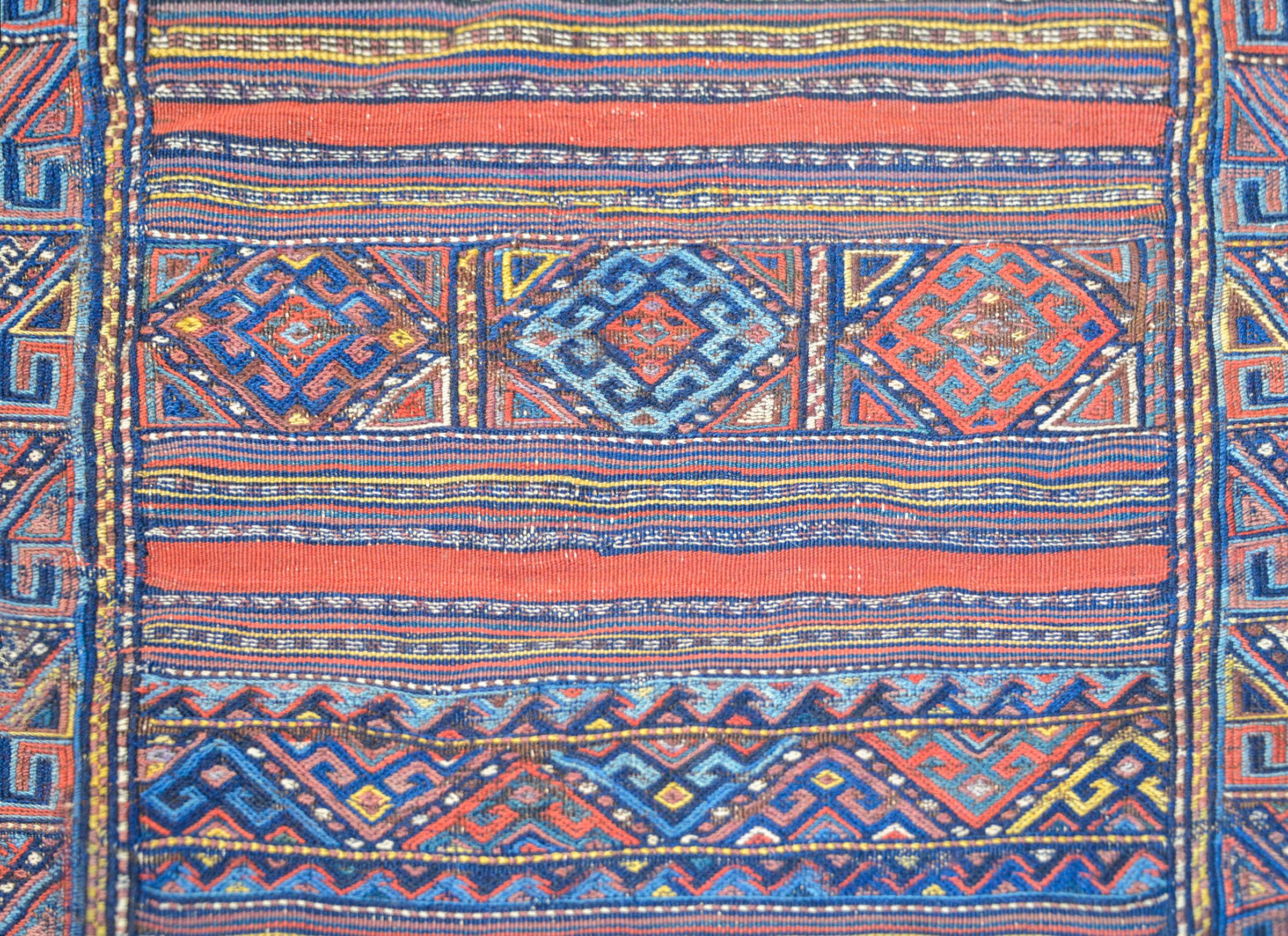 Vegetable Dyed Outstanding Early 20th Century Shahsevan Rug For Sale