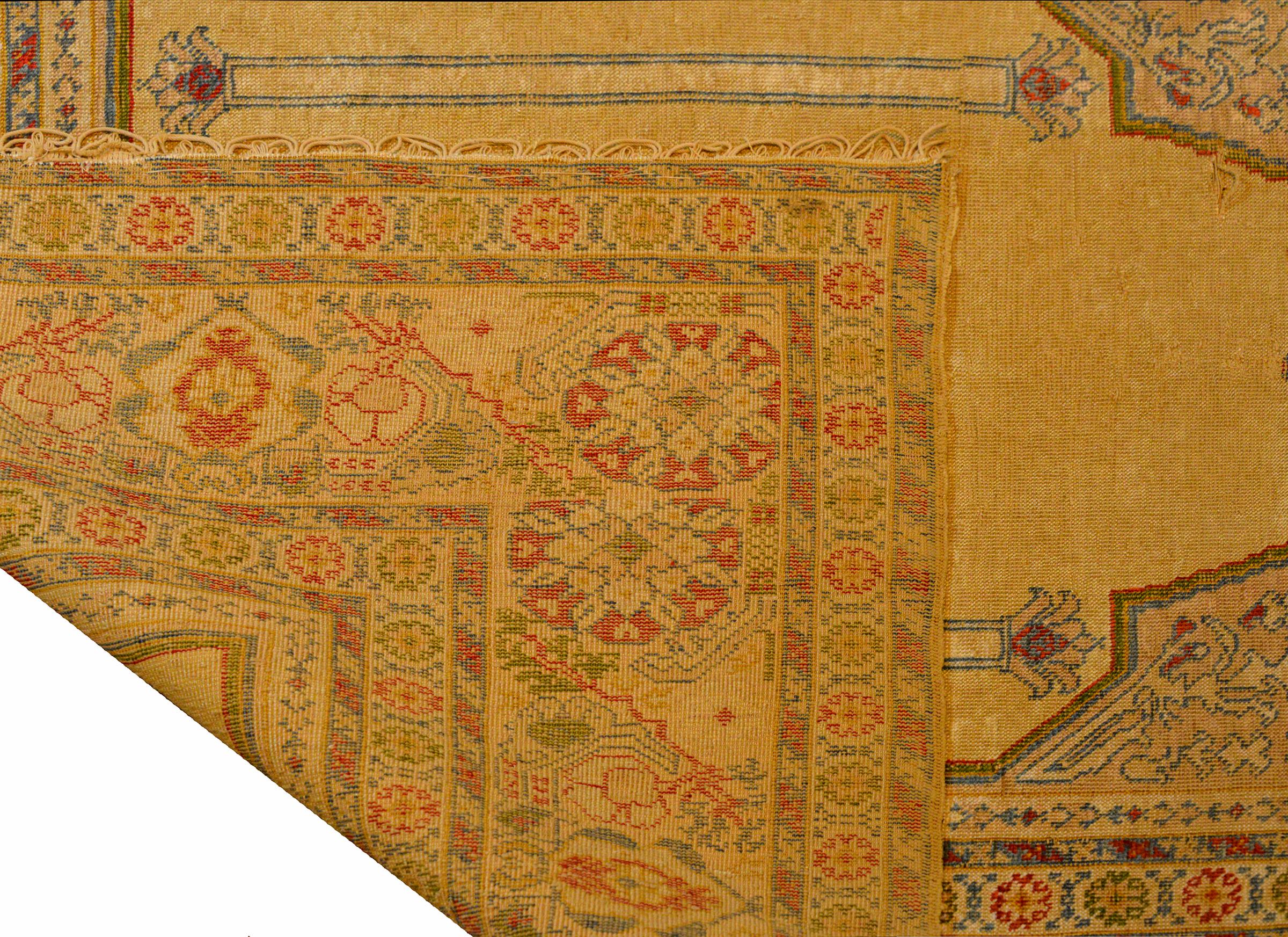 Exceptionnel tapis de prière en soie turc du début du 20e siècle en vente 3