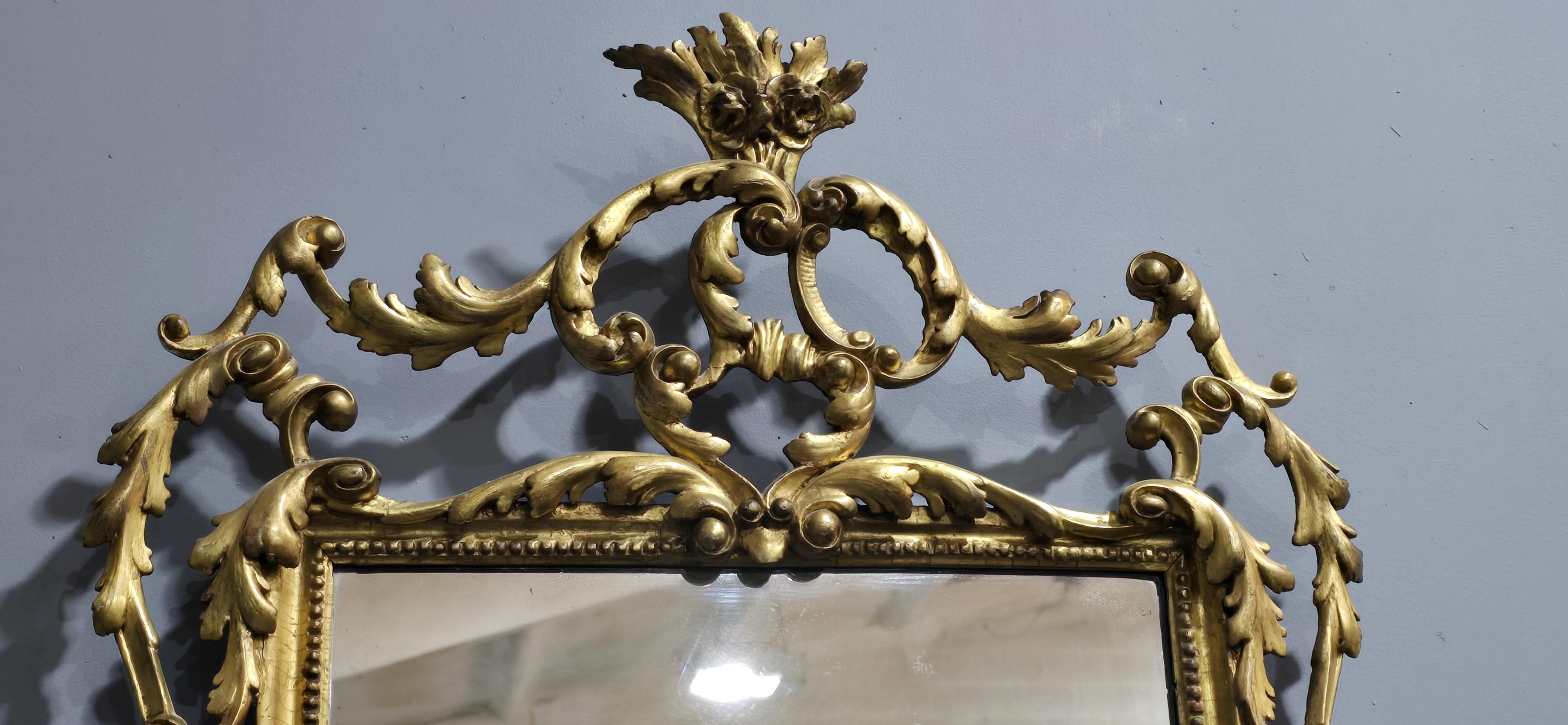 Victorian Outstanding English Gilt Mirror For Sale