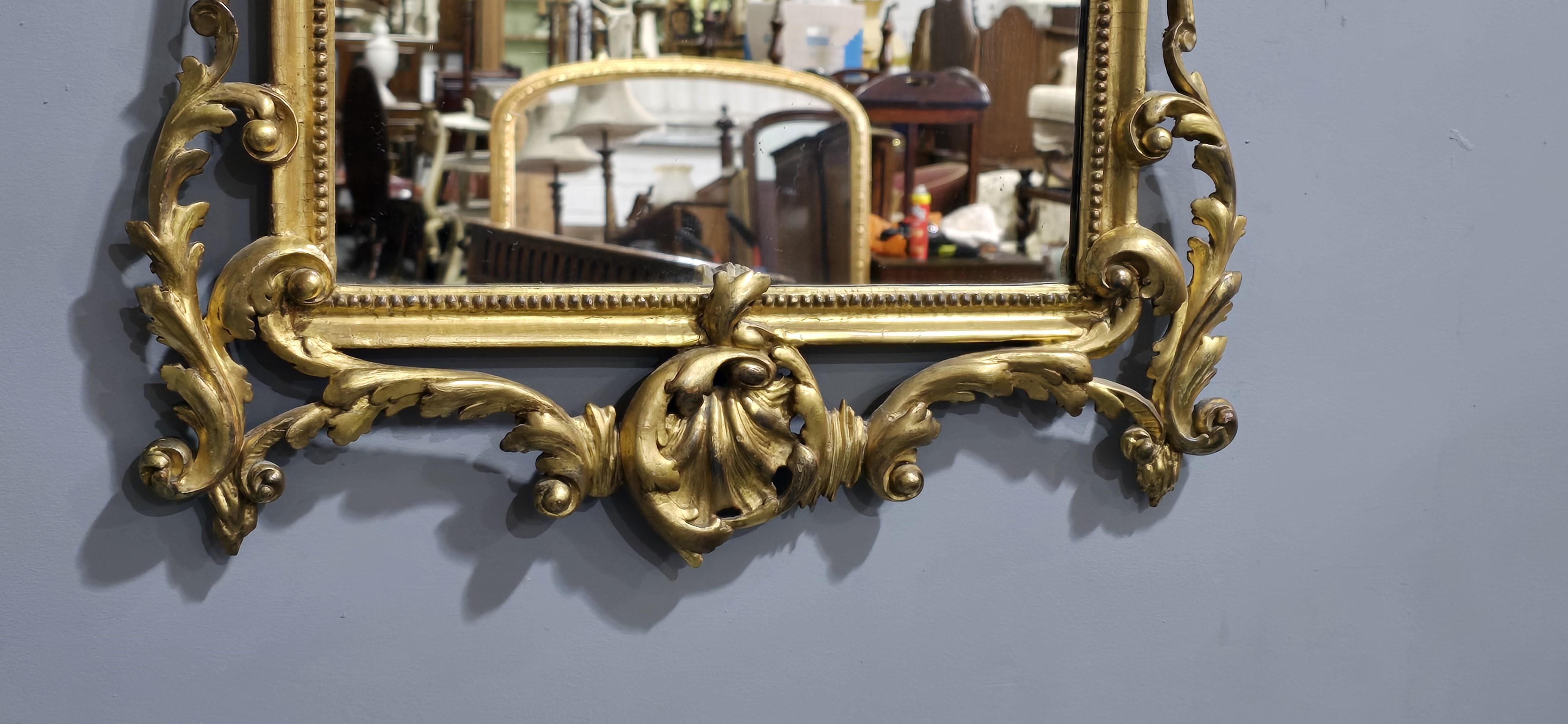 19th Century Outstanding English Gilt Mirror For Sale