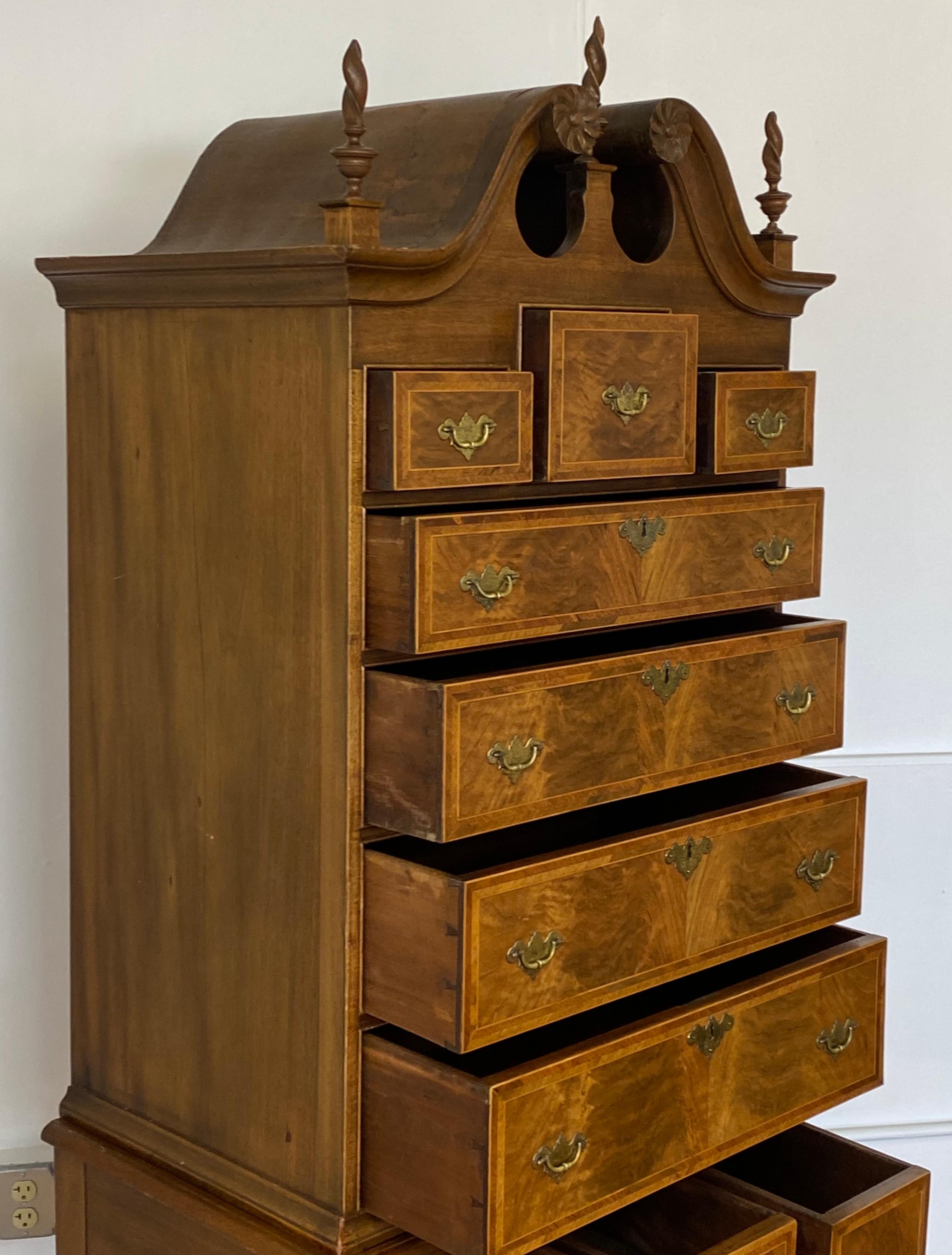 Outstanding English Mahogany Chippendale Style Highboy, C.1900 For Sale