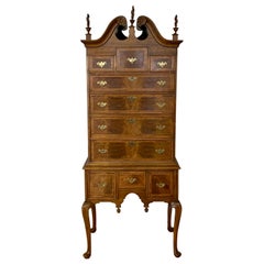 Outstanding English Mahogany Chippendale Style Highboy, C.1900