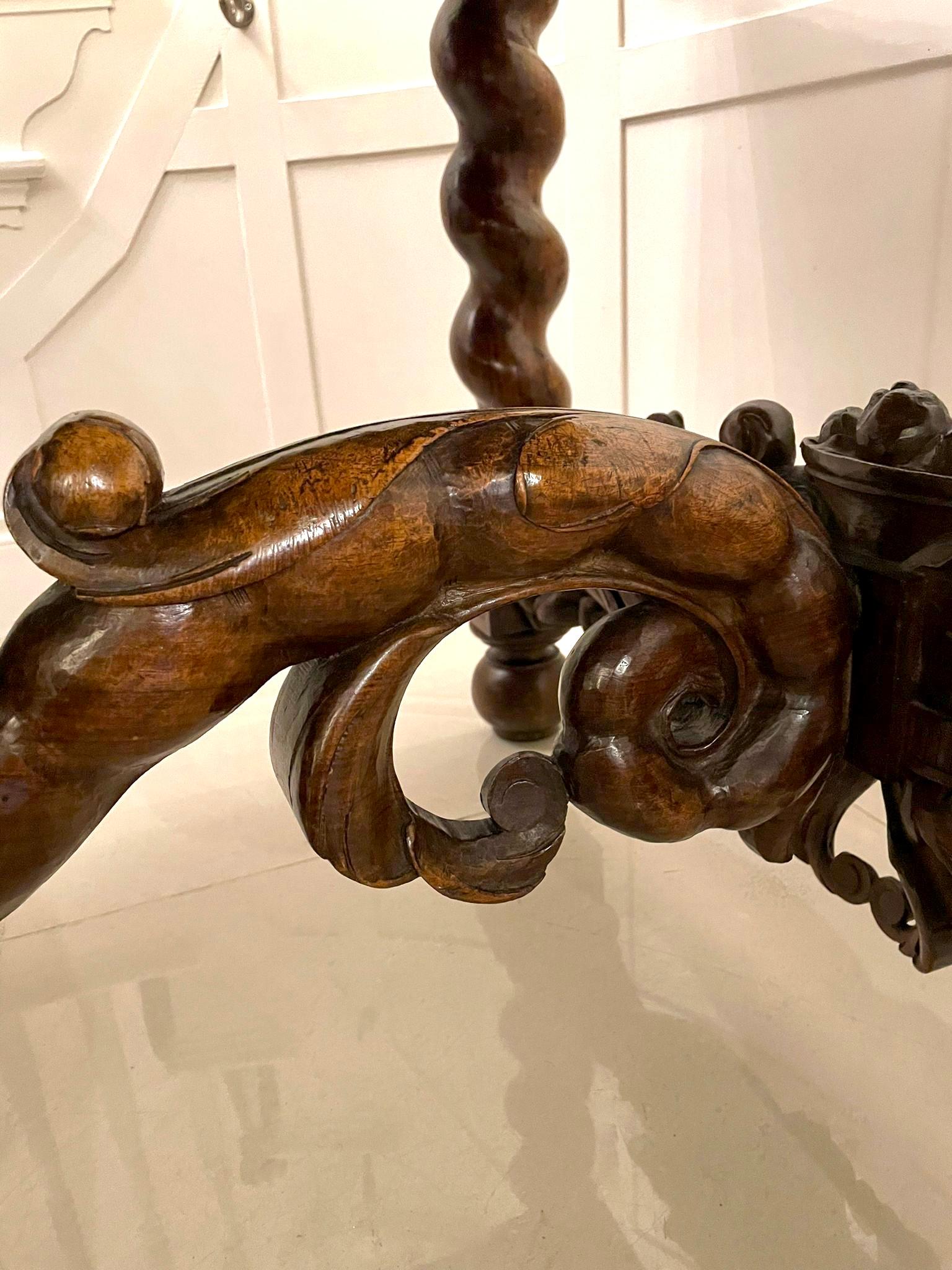 Outstanding Exhibition Quality Antique Italian Profusely Carved Dining Table 6